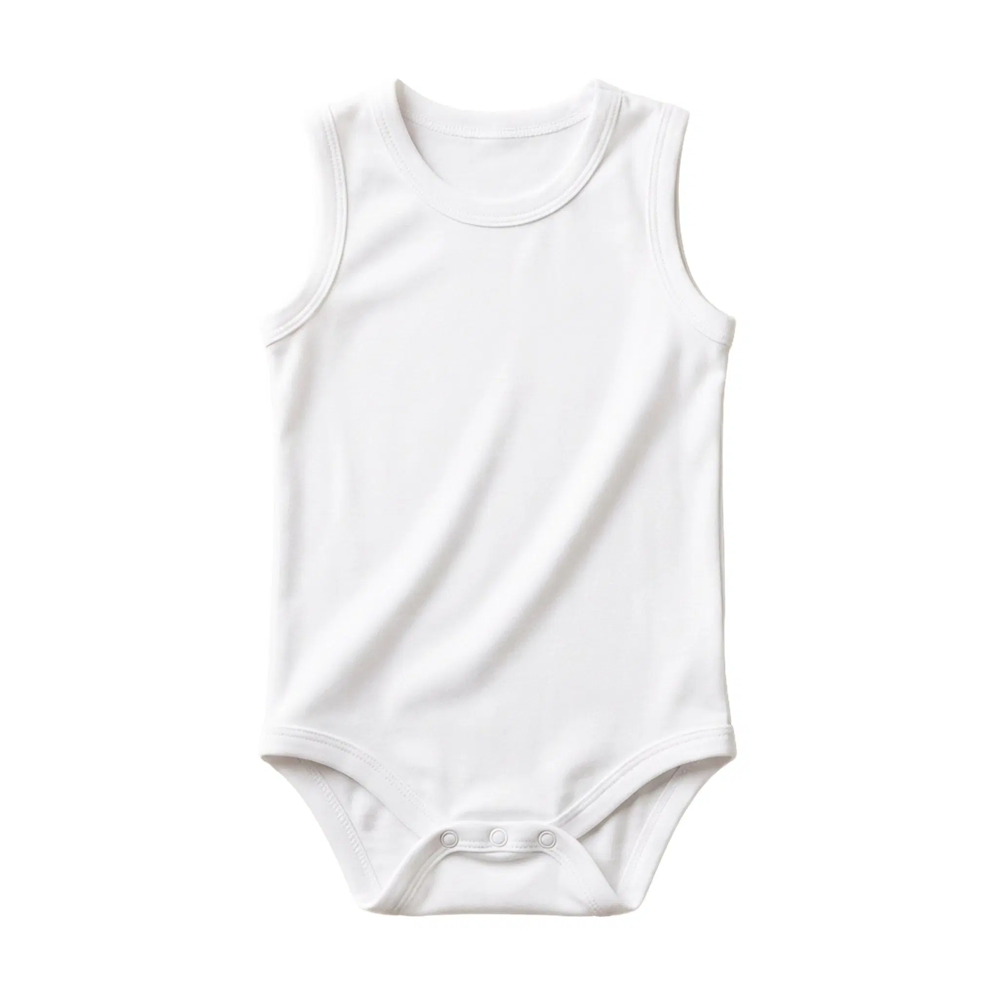 Ärmelloser Babybody aus bi-elastischem Bambus