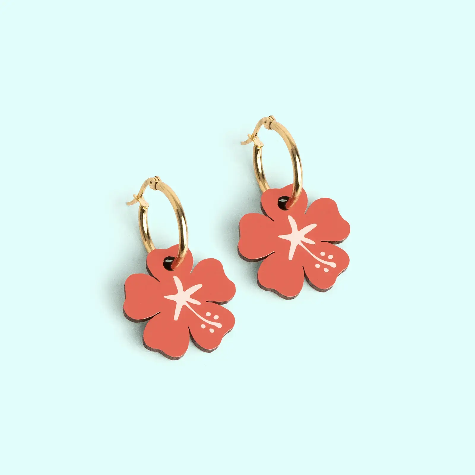 Hibiskus-Ohrringe
