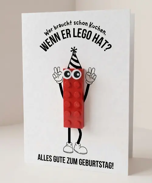 Let's Build Birthday Postal Card – Building Brick