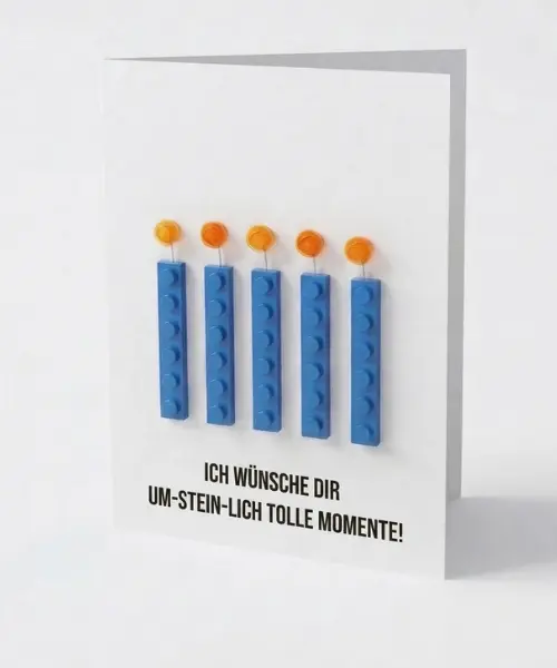 Wishing You Birthday Postal Card – Building Brick