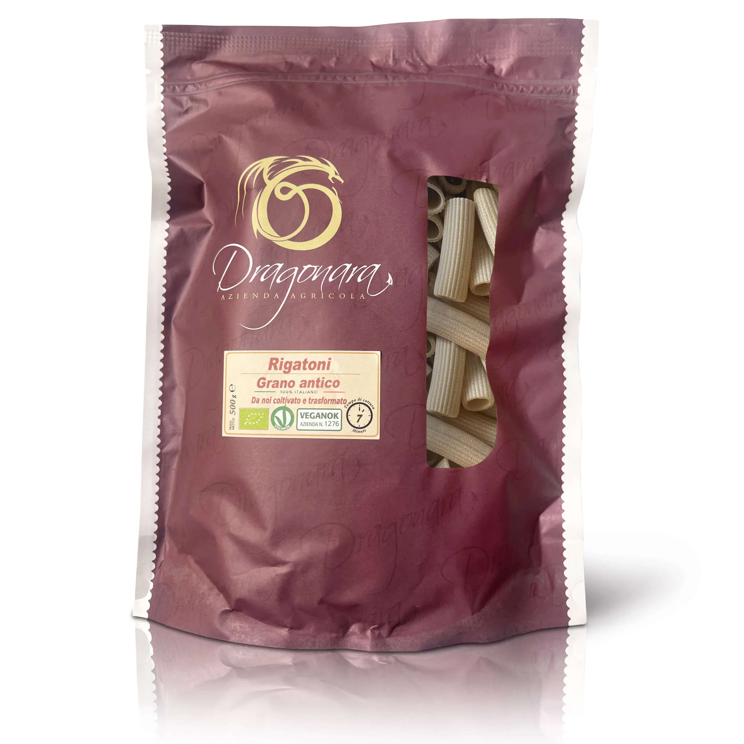 Organic Rigatoni made with Timilia Dragonara wheat