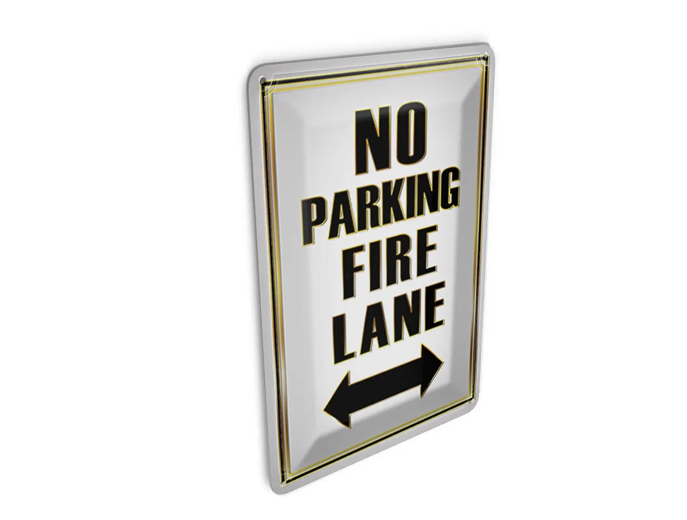 Tin postcard notice 10x14cm No Parking fire lane left right Decorative sign