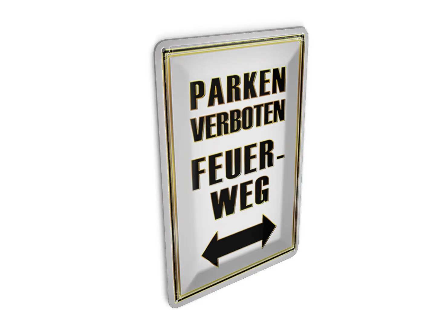 Tin postcard notice 10x14 cm No parking Fire exit decorative sign