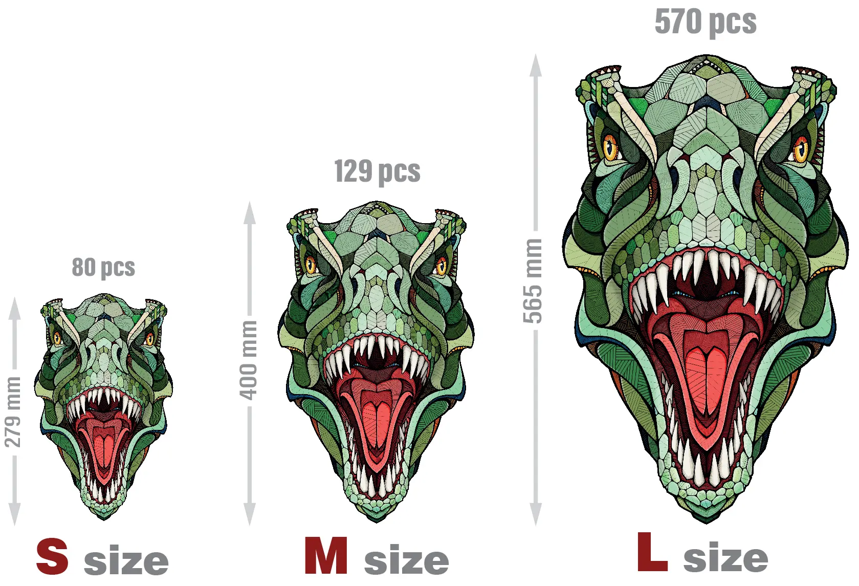 Rompecabezas clásico de madera "T-Rex"