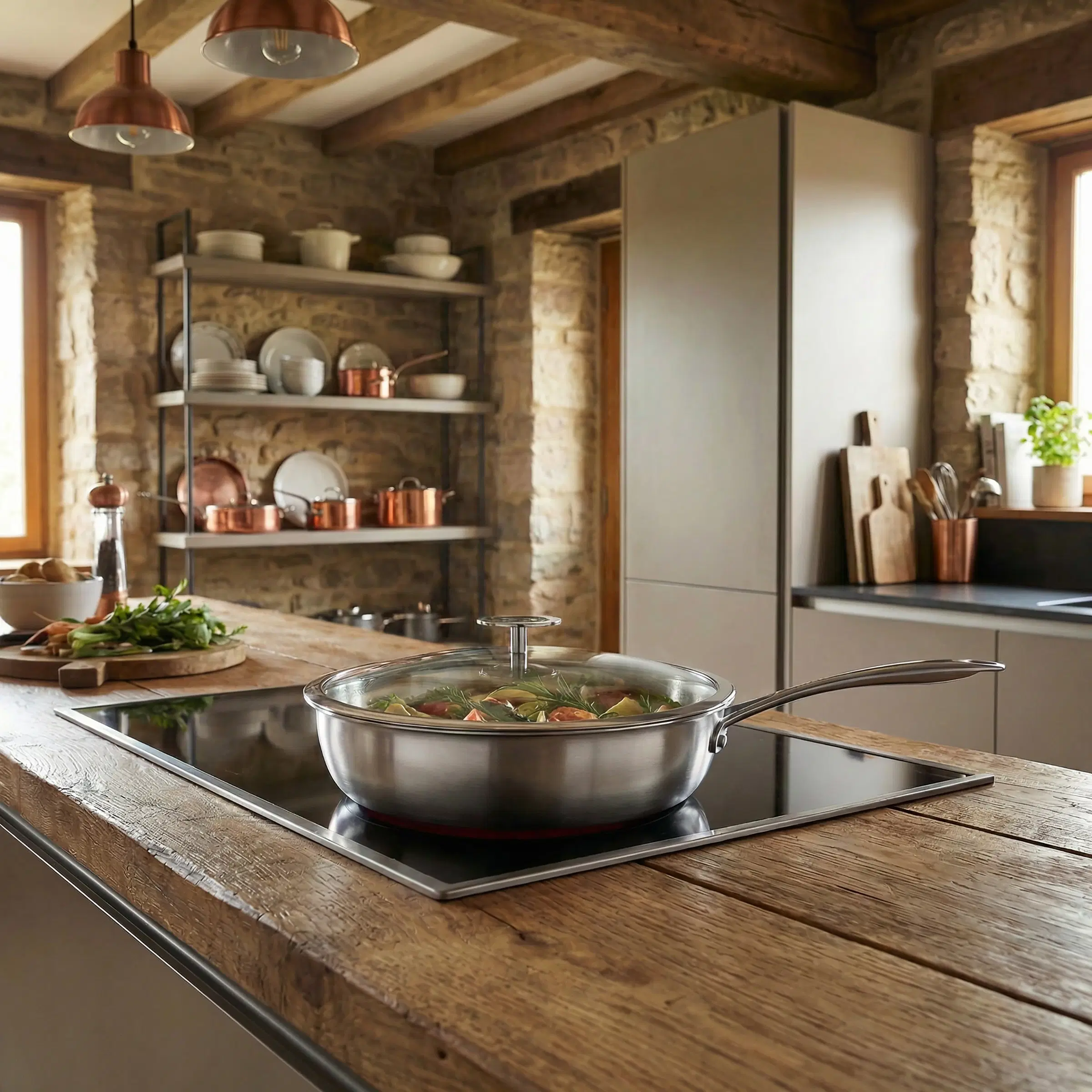 Gourmet - 28cm stainless steel triple-layer sauté pan