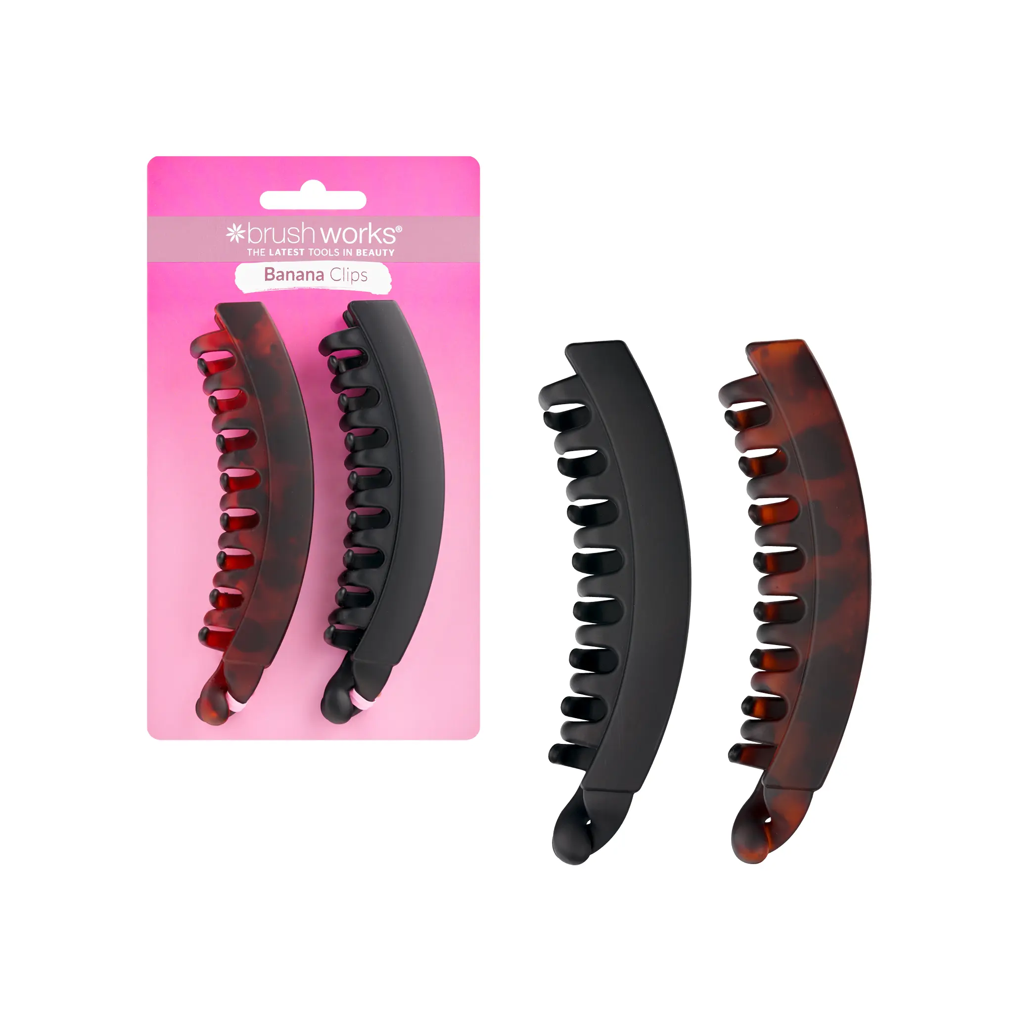 Brushworks Bananen-Haarspangen – 2er-Pack