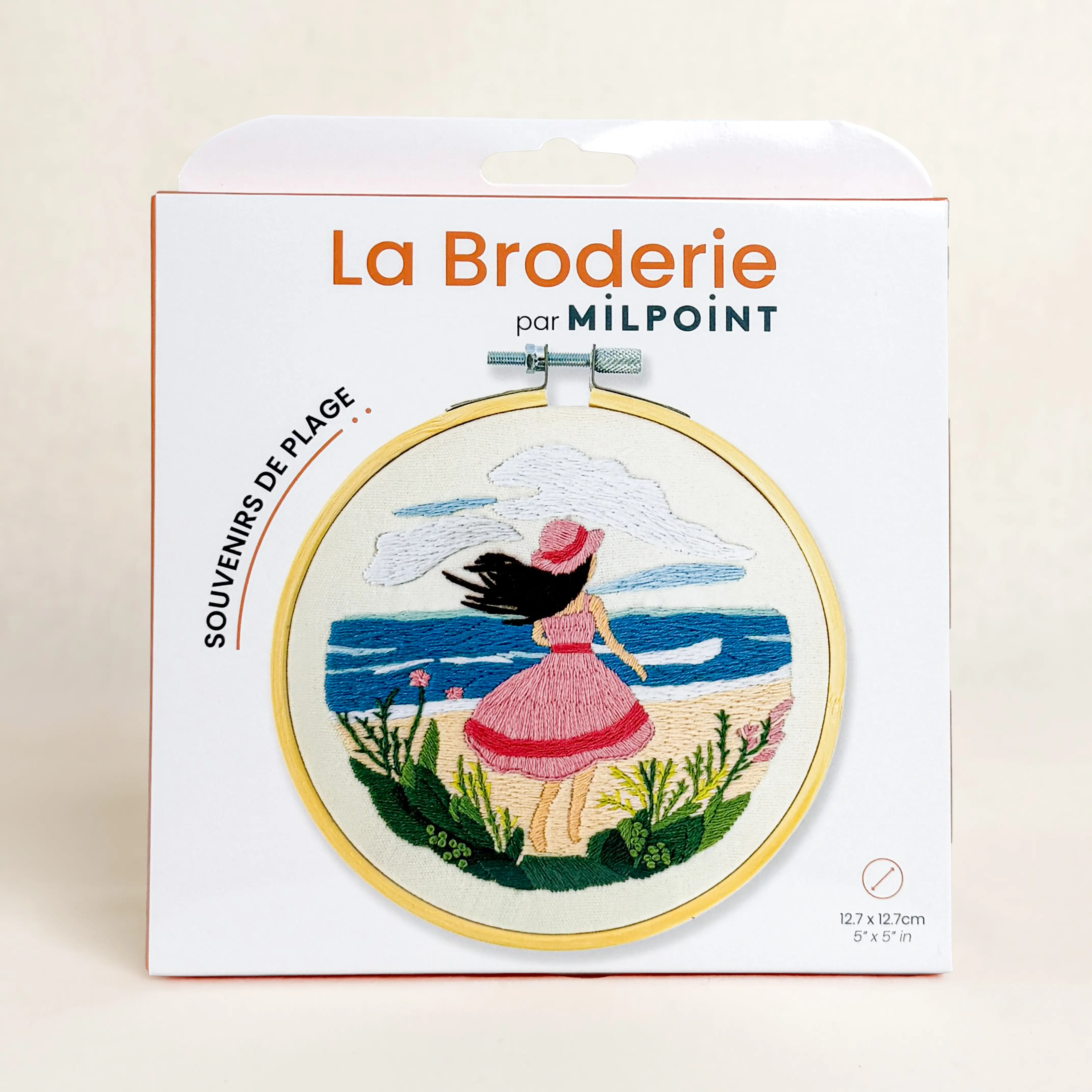 Embroidery Kit with 15cm Drum - Beach Souvenirs