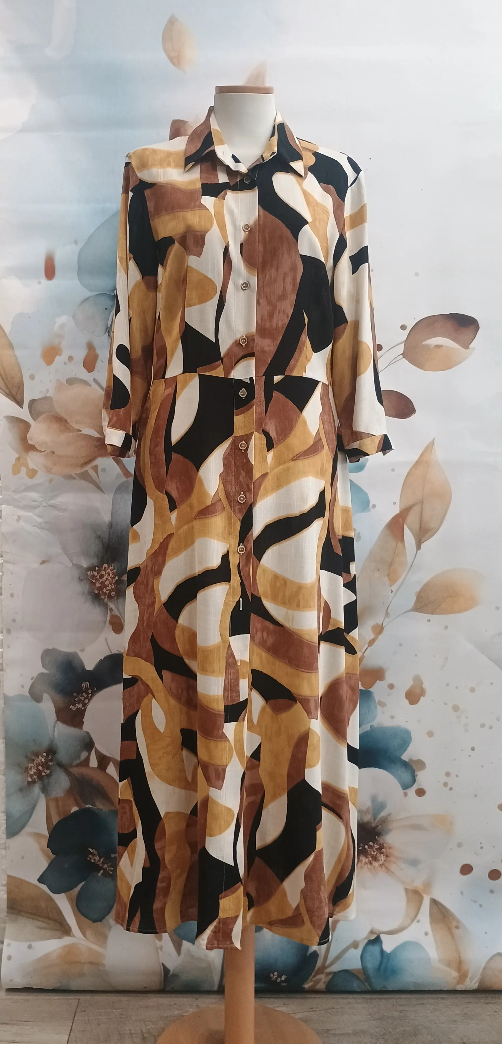 Jessica gemustertes Viskose-Hemdkleid