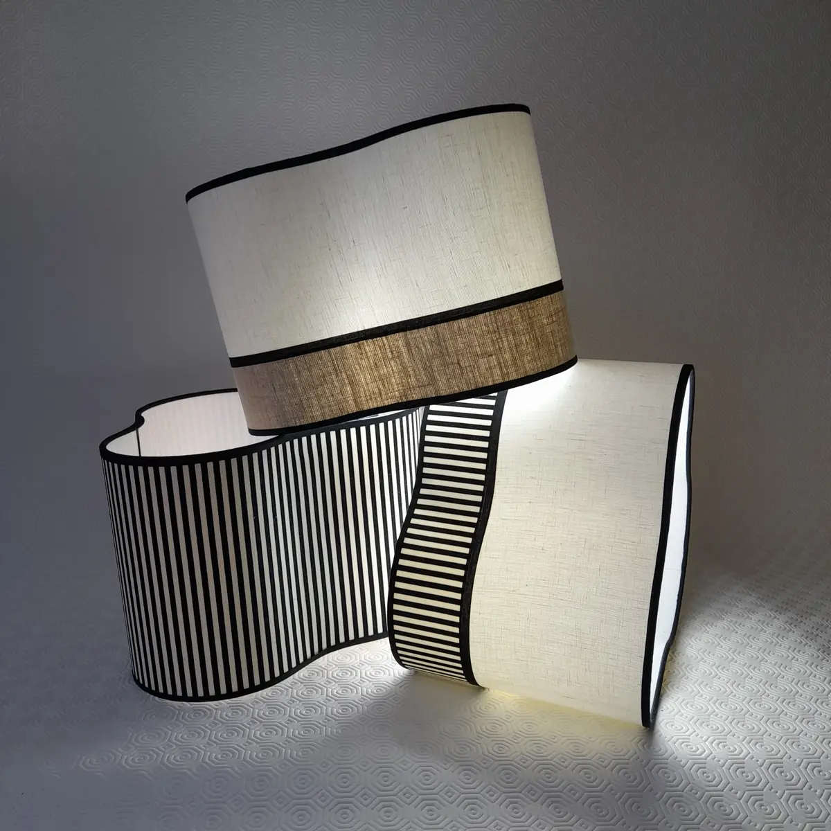 Lampenschirm Kleeblatt | 30 x 30 x 20 cm – 100 % Leinen