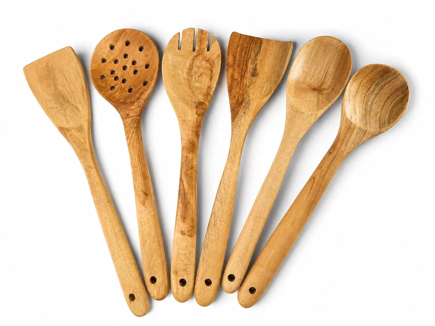 Set de cuisine artisanal en bois de neem – 6 pièces