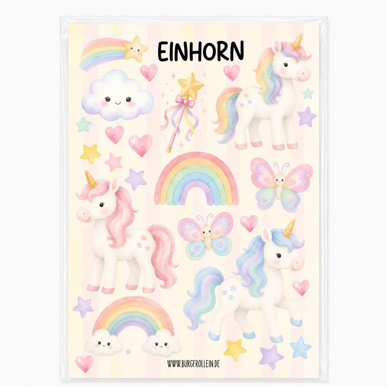 Iron-on patch set "Unicorn" (DIN A5)