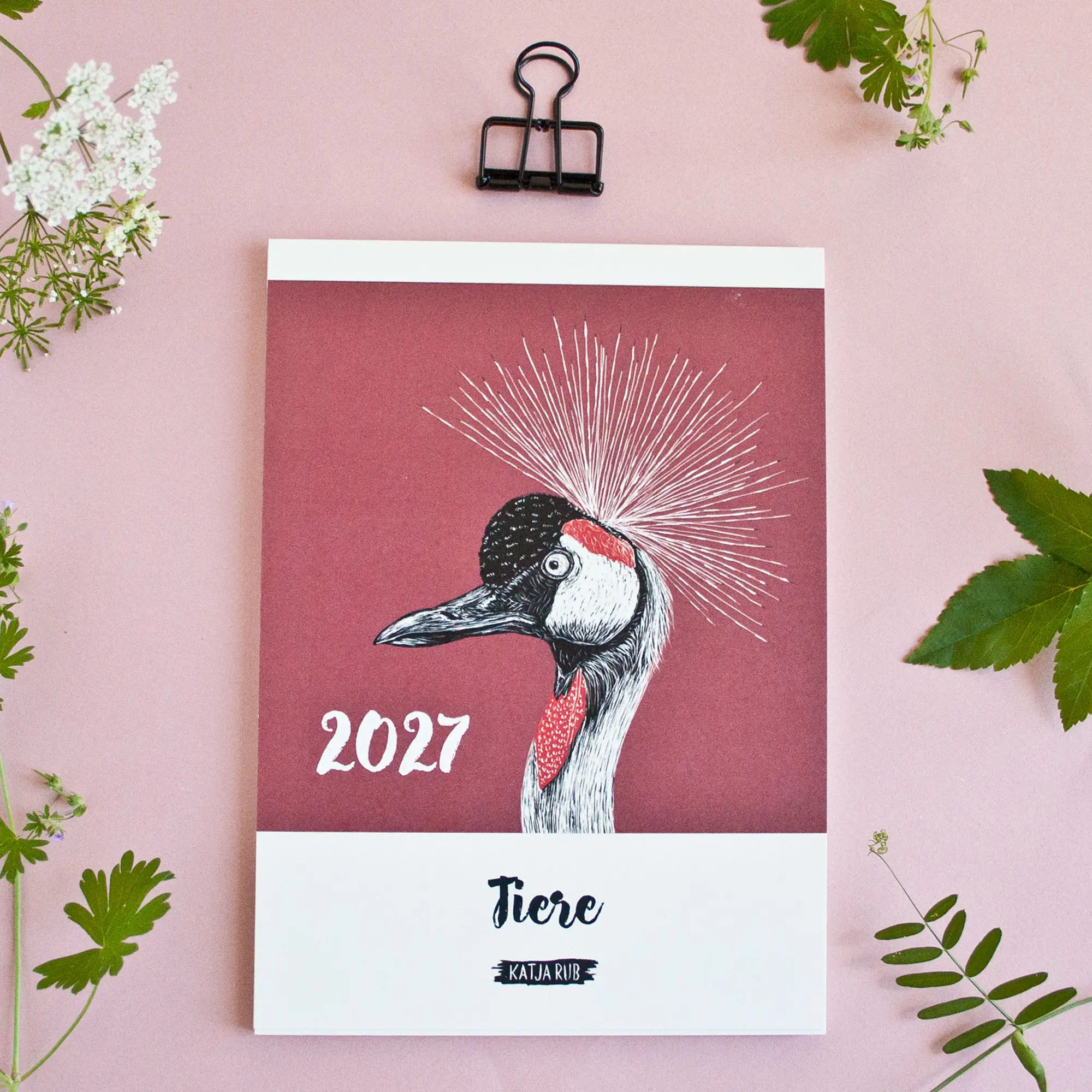 Calendrier animalier 2027 au format A5 (calendrier allemand)