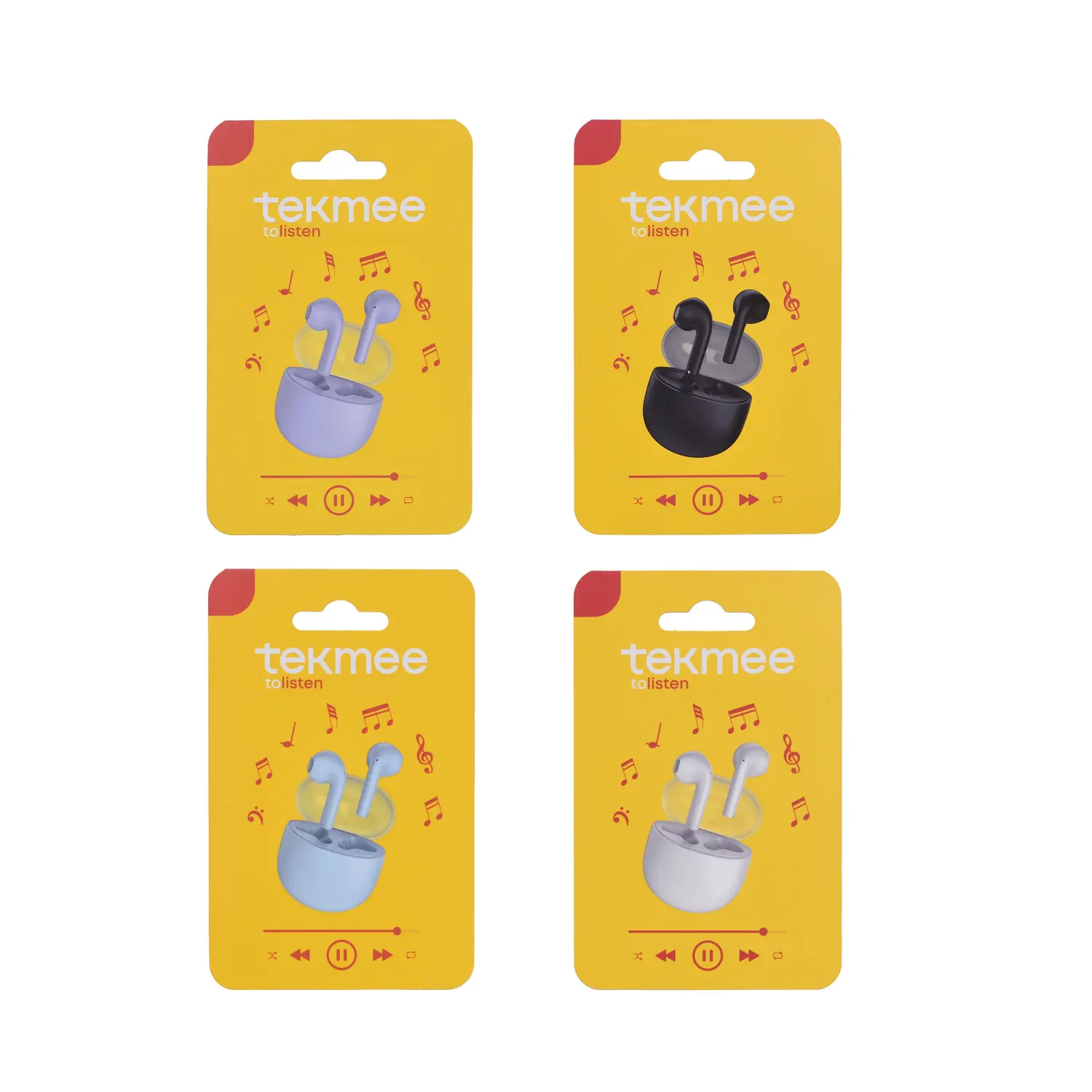 TWS earbuds with translucent case