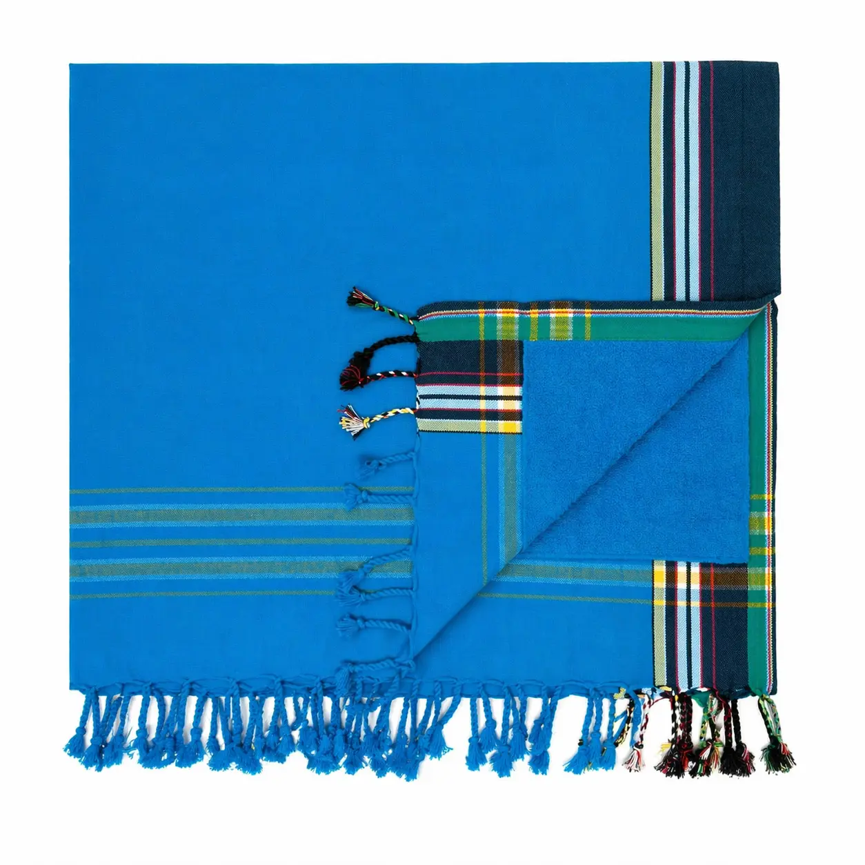 Serviette paréo turquoise Kikoy