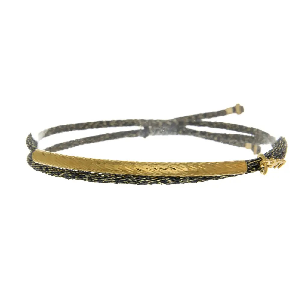 Lien d'amitié - Modèle tube Strié - couleur Anthracite