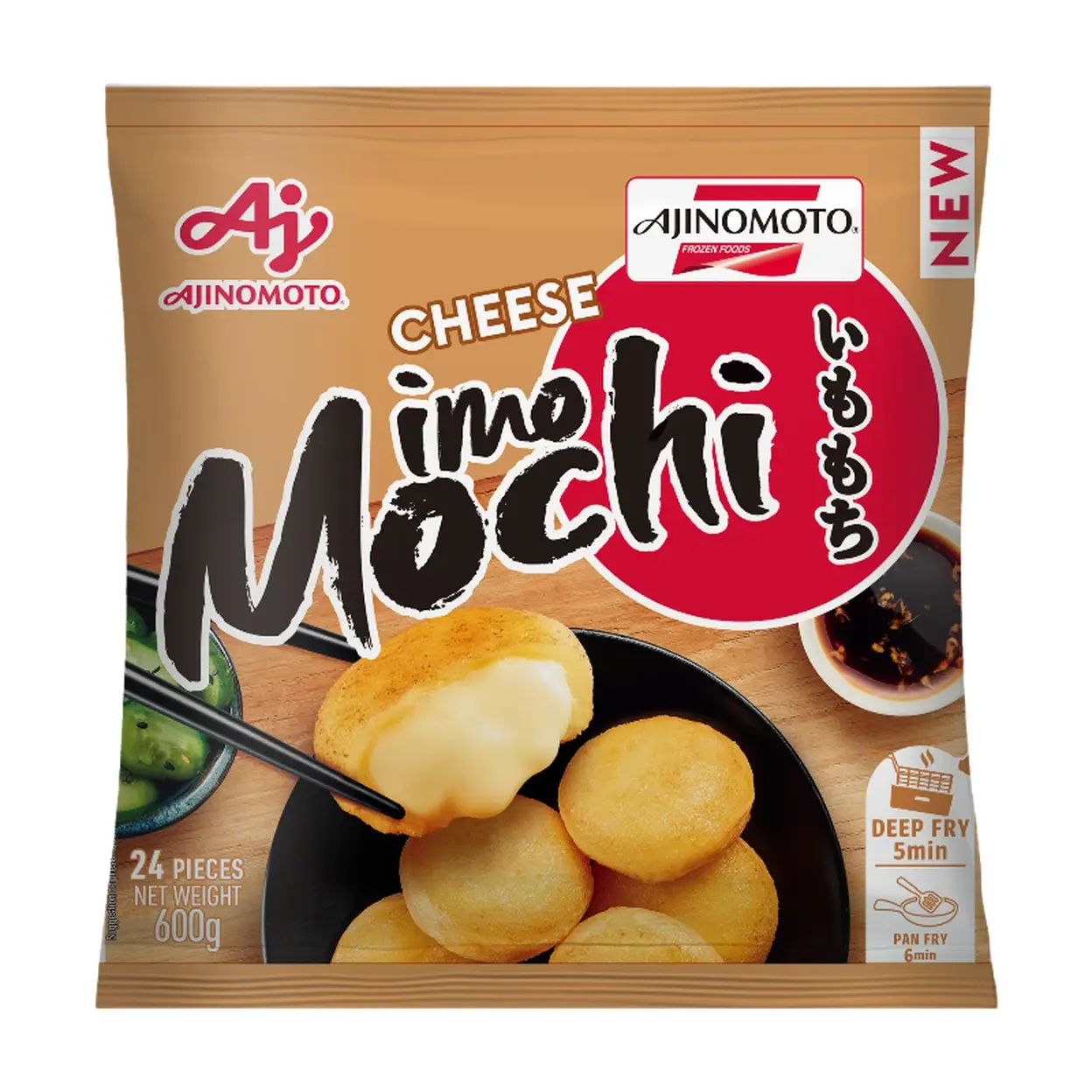 Buy wholesale AJINOMOTO Imo mochi Pack of 24 cheese rice cakes 600g