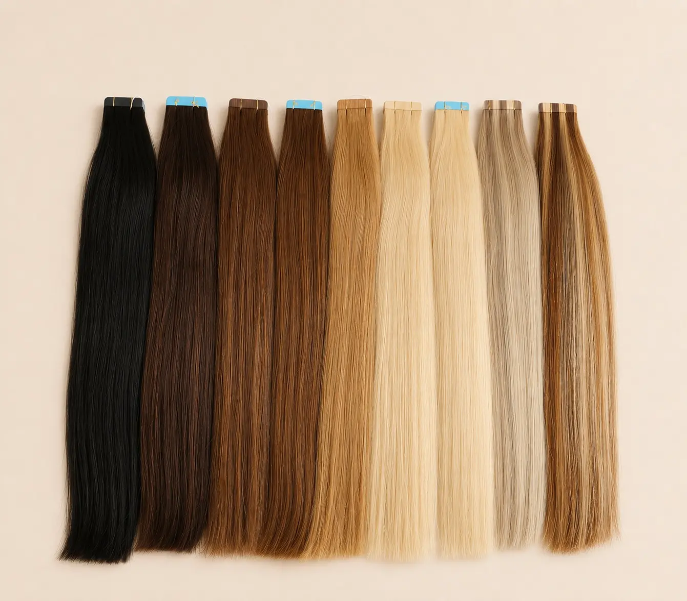 Extensiones de cabello Remy Premium con cinta adhesiva | HE | 40cm, 45cm, 50cm, 55cm