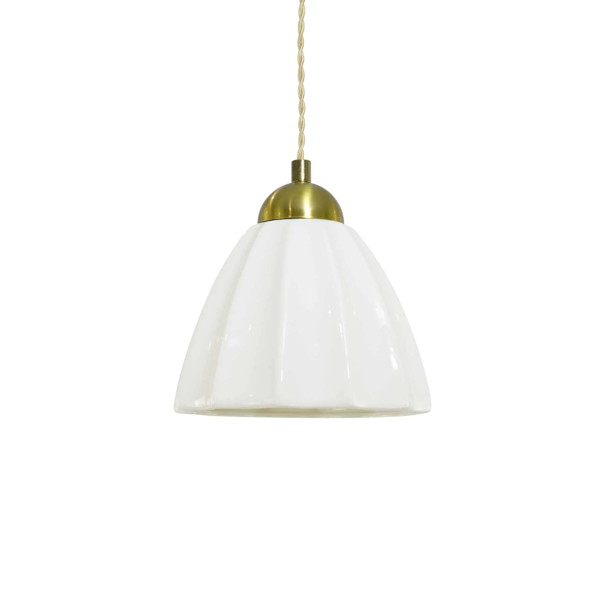 Nalia white glazed ceramic pendant light