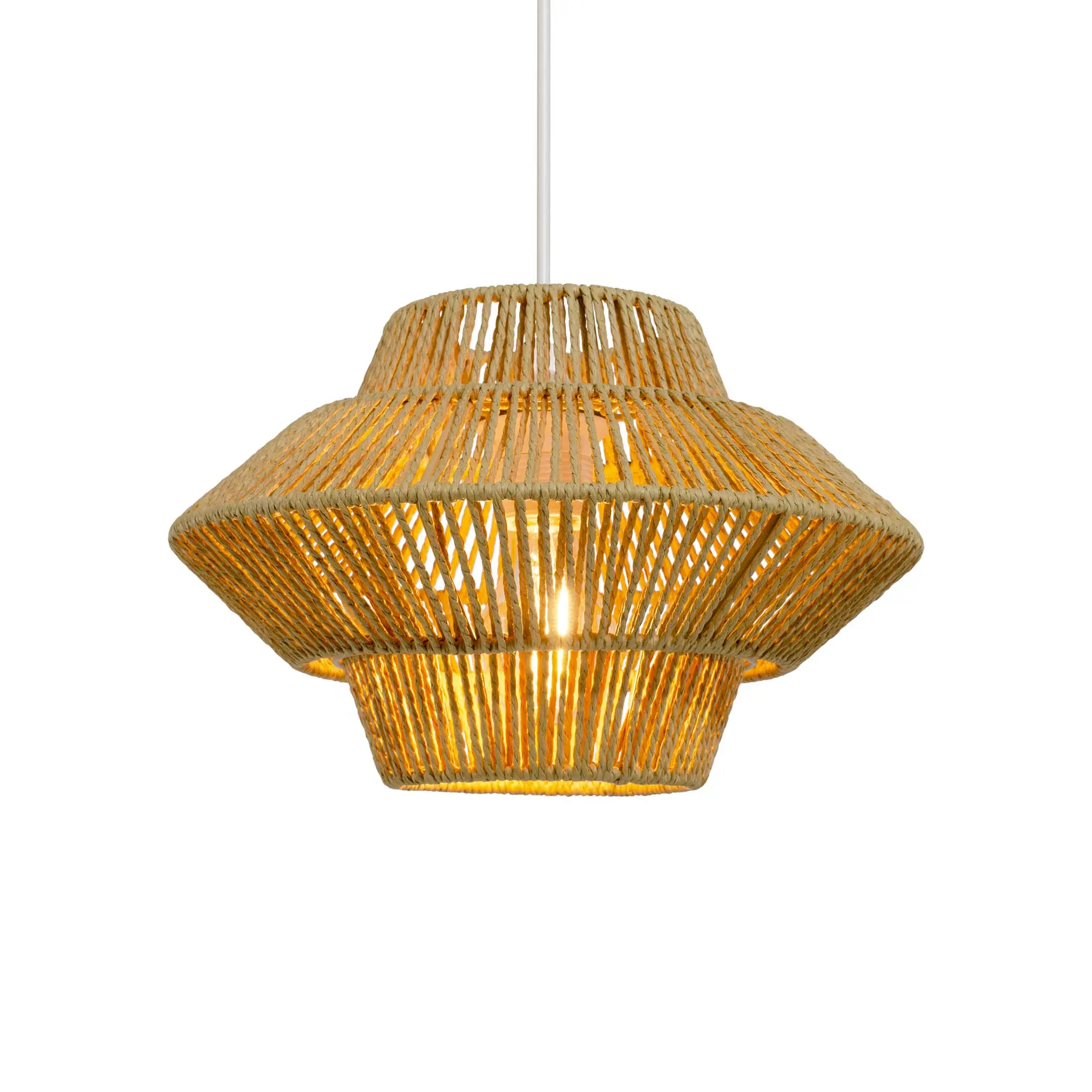 Ventis graphic paper rope pendant light