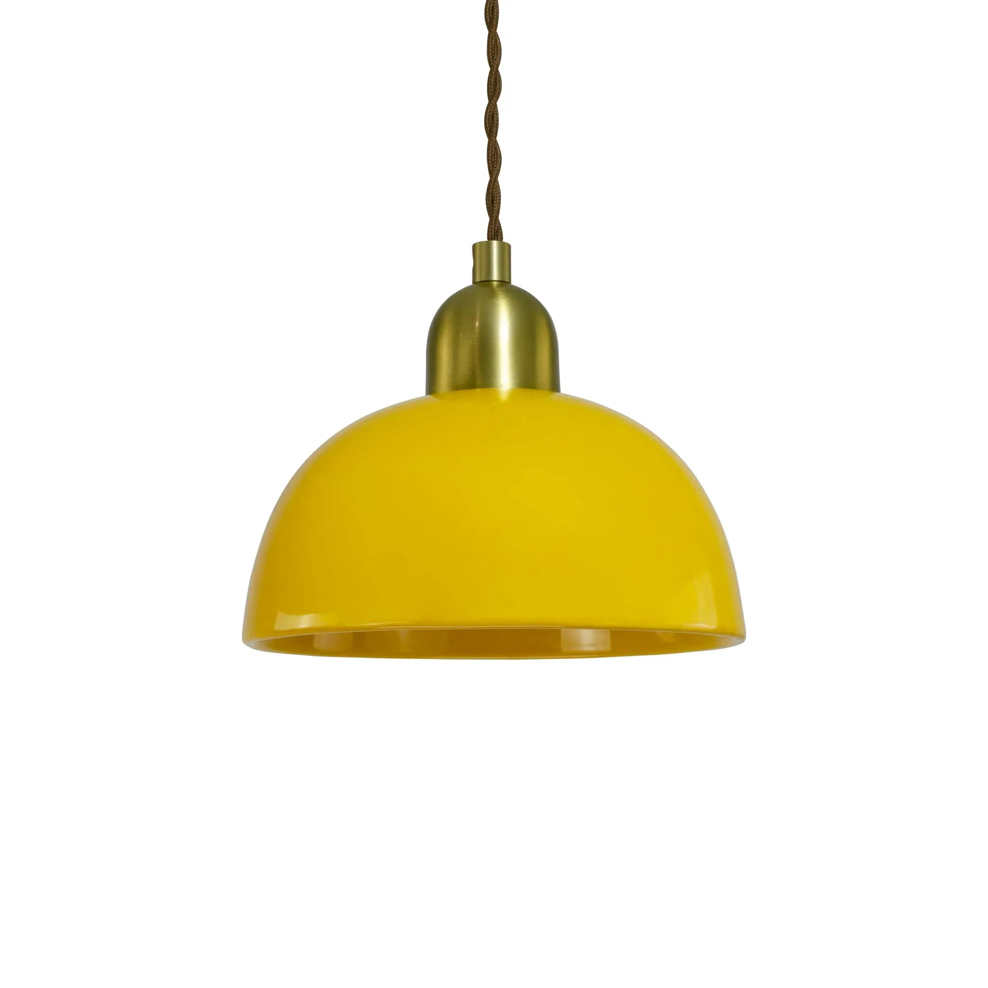 Mélie colorful ceramic pendant light with twisted textile cord
