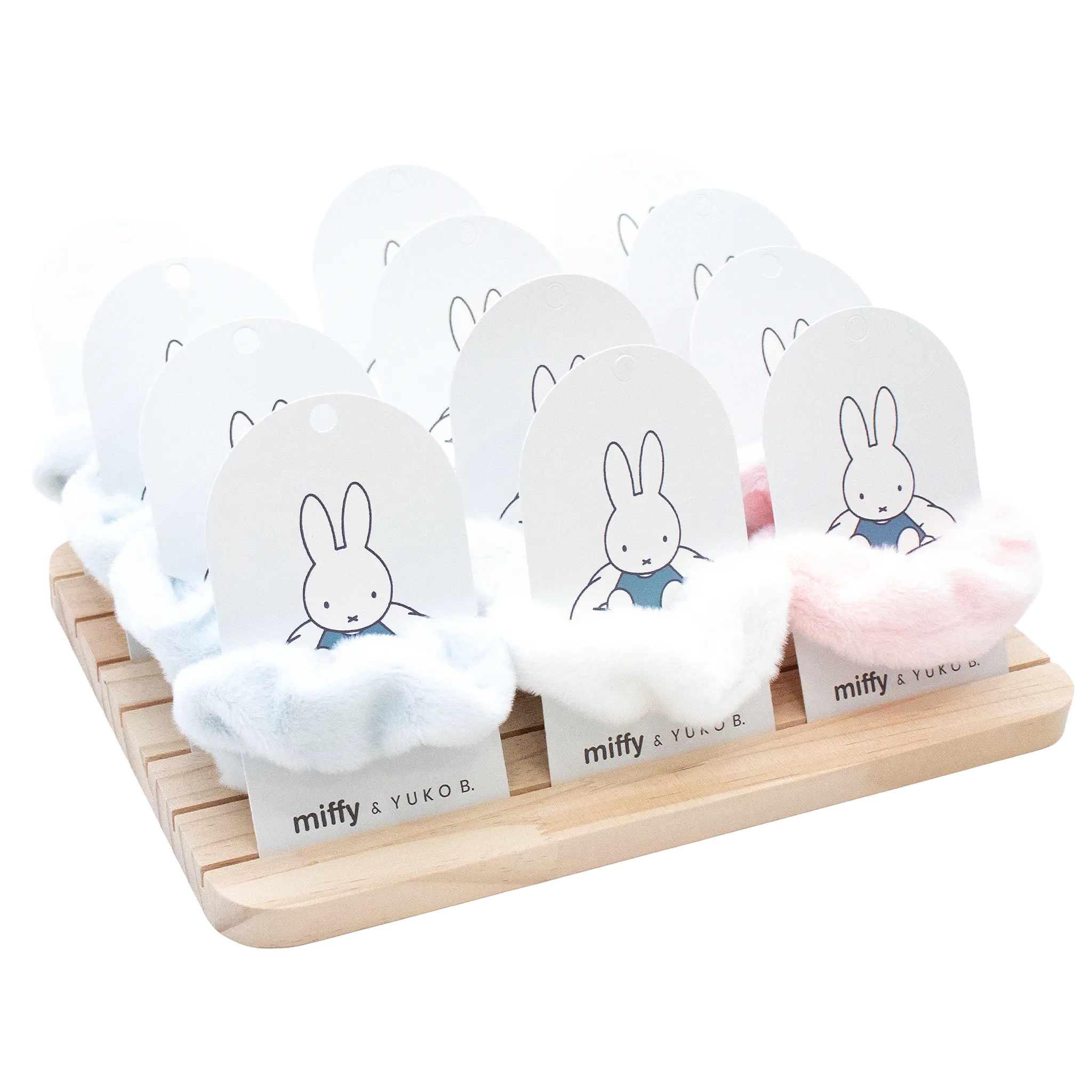 PRE-ORDER - Display of 12 Miffy Cloud scrunchies (4 pcs x 3 colours)