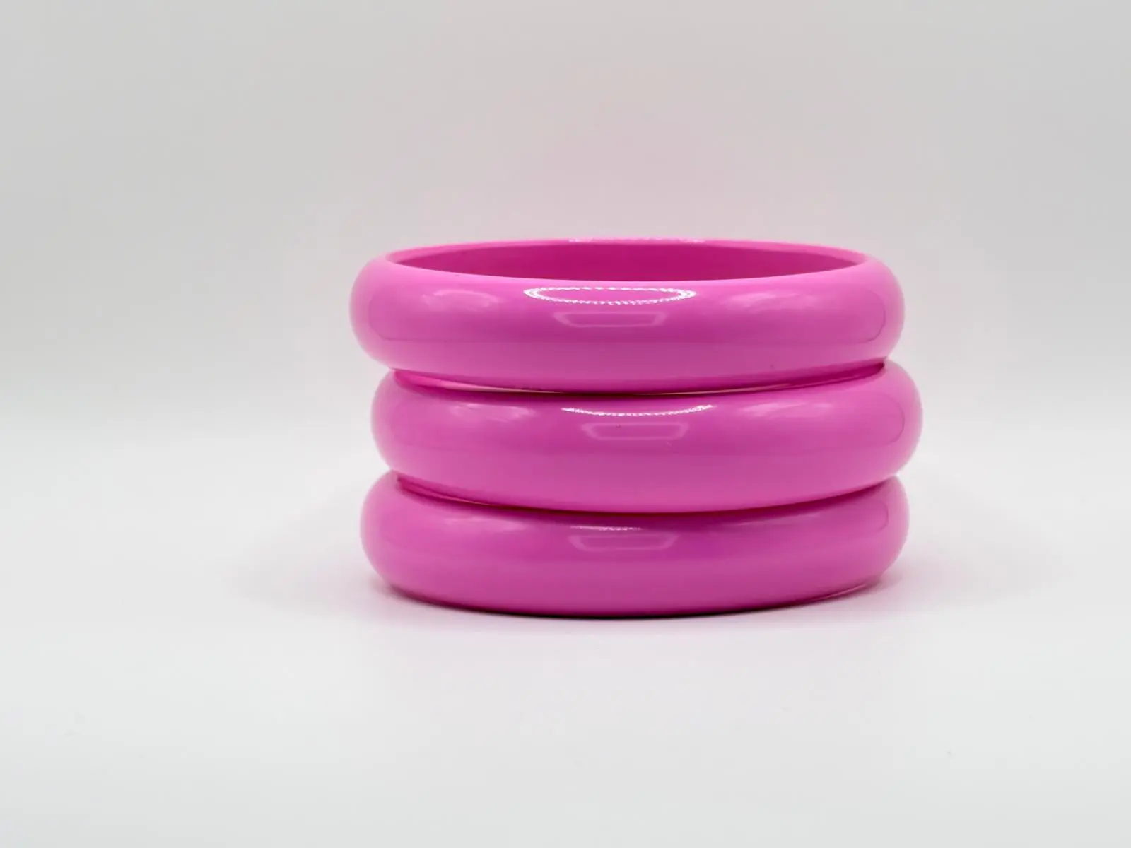 CANDY PINK RESIN BRACELET 12 MM