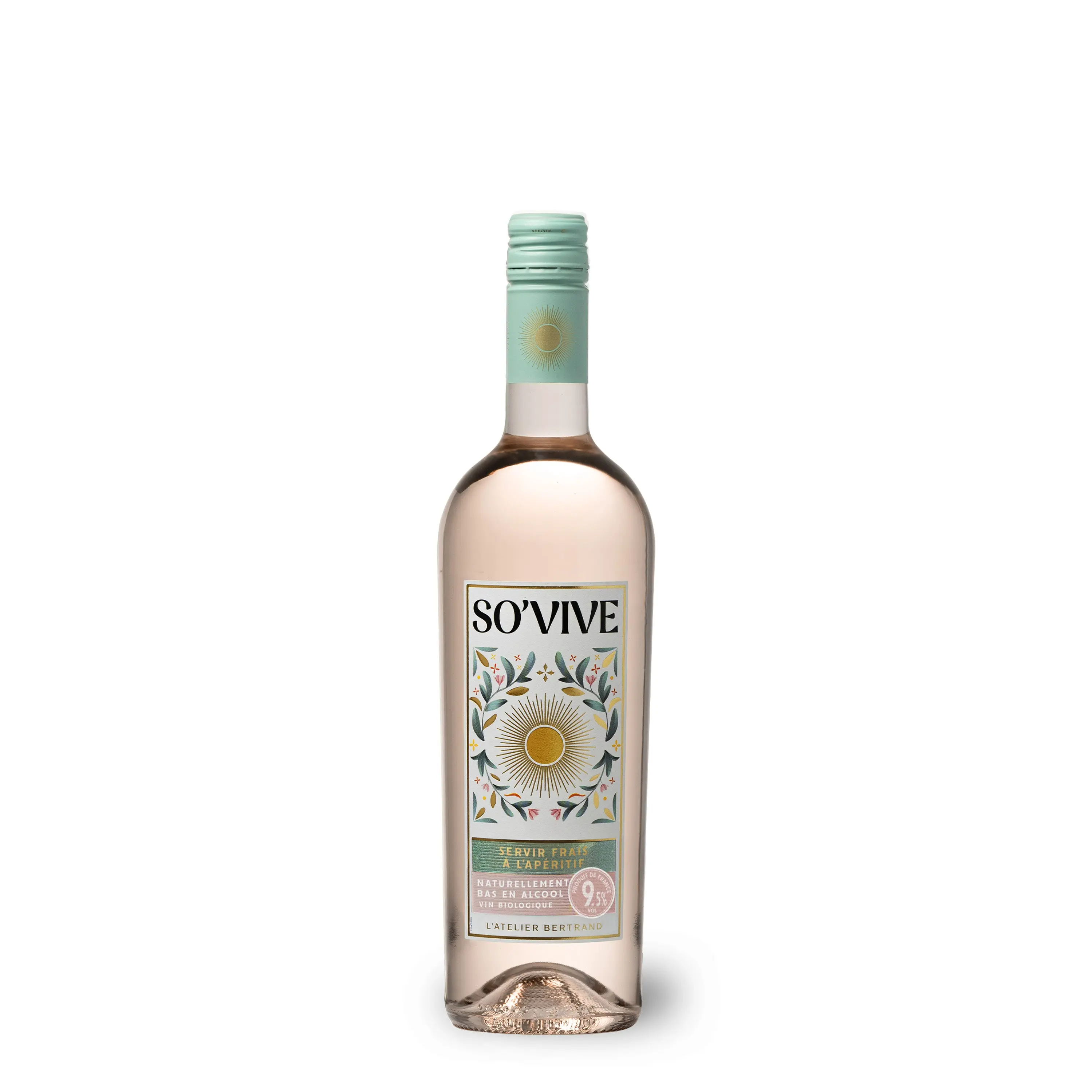 So’Vive 2025 vin rosé bio 75cl naturellement faible en alcool
