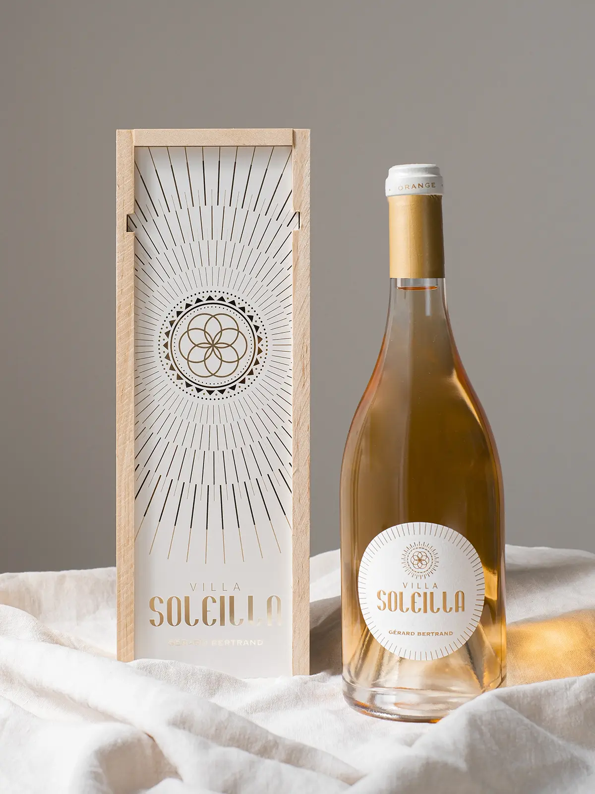 Villa Soleilla Coffret 2022 75cl coffret bois unitaire vin orange biodynamique