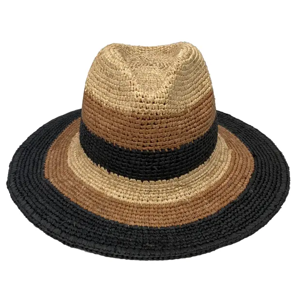 Chapeau Fedora en raphia - Saloma