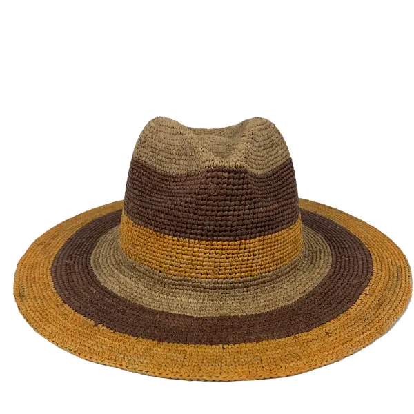 Chapeau Fedora en raphia - Saloma