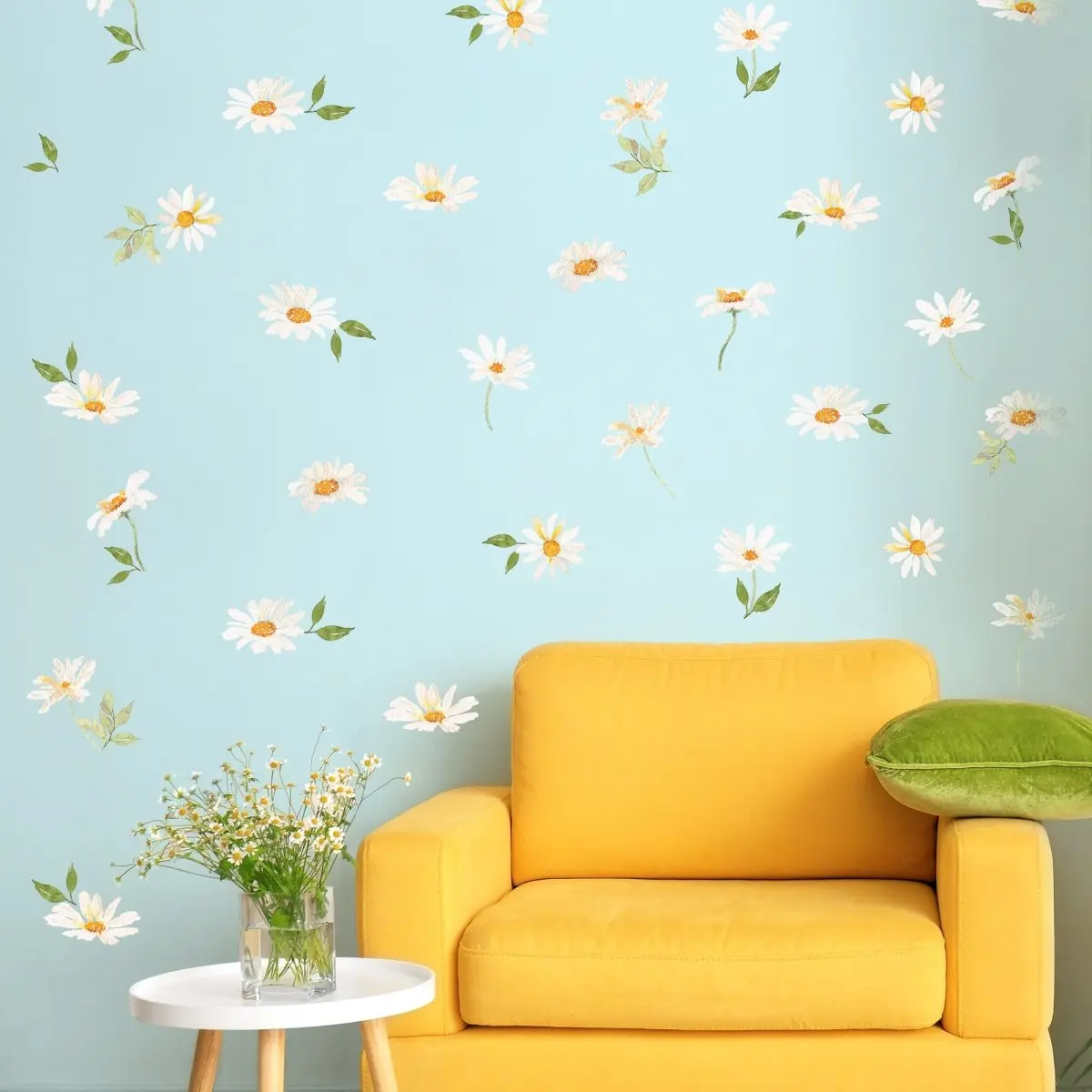 Watercolor Daisy Wall Decals