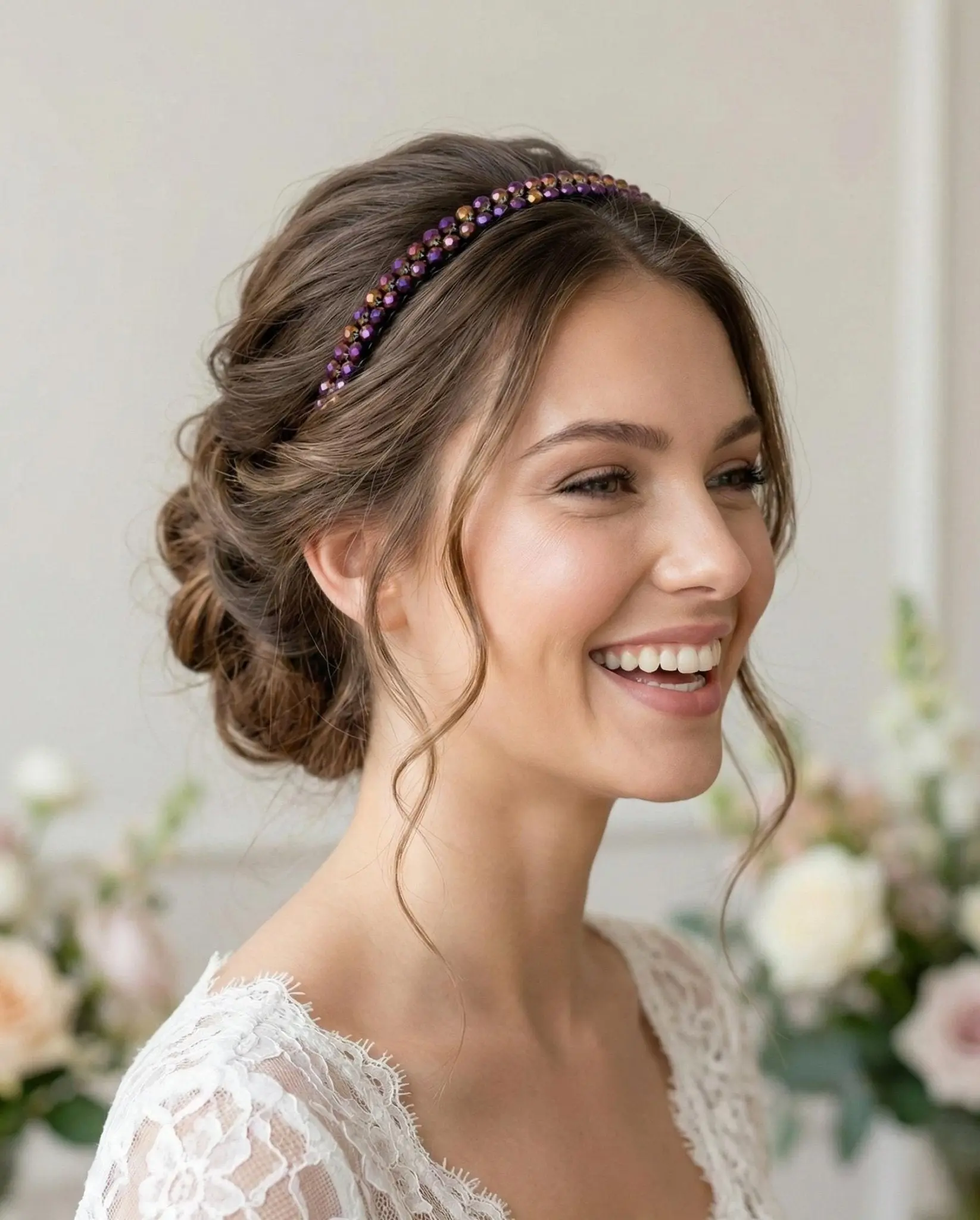 Filigrane Kristall Tiara für Hochzeit und Gala