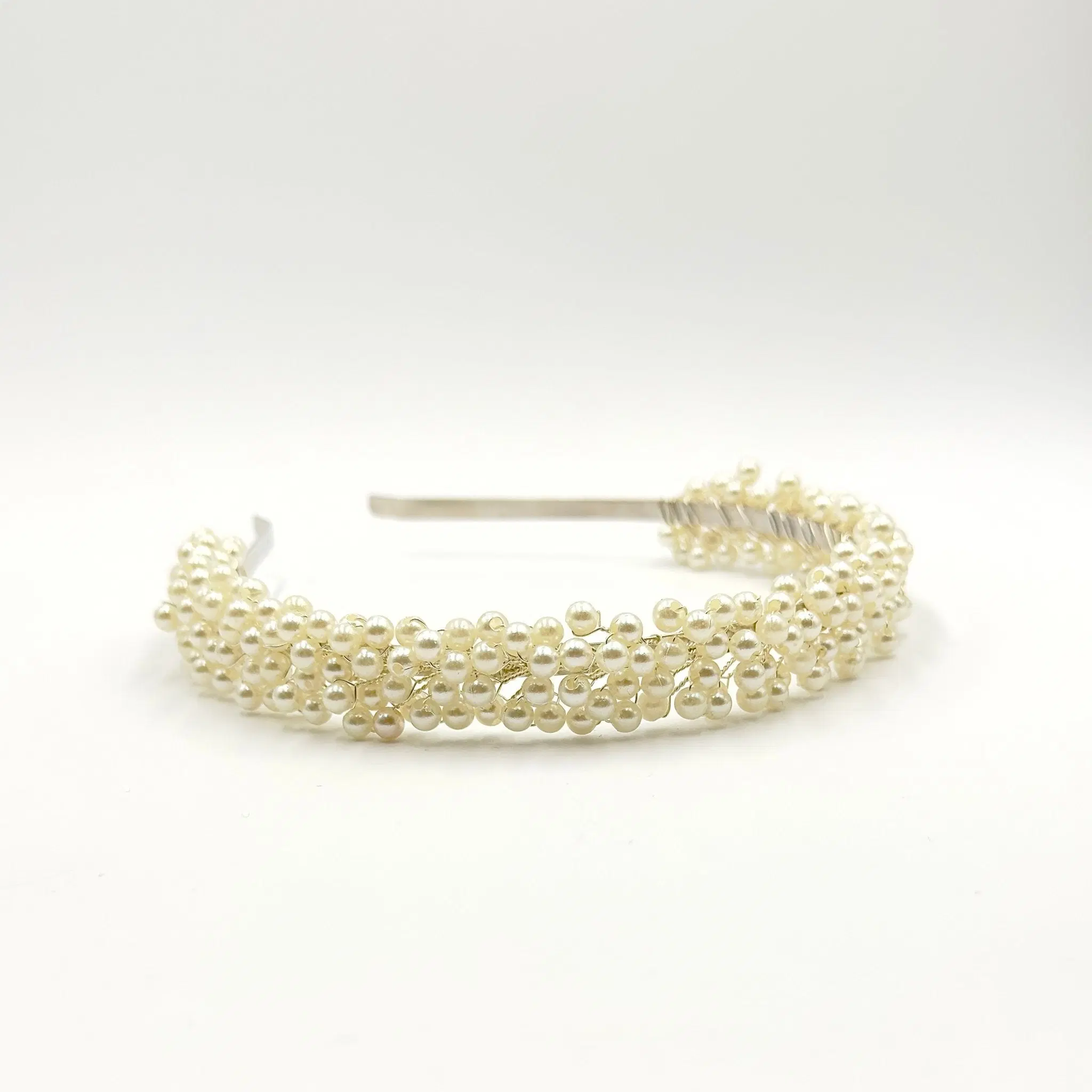 Elegante Perlen Tiara mit Kristallzweigen für Bräute