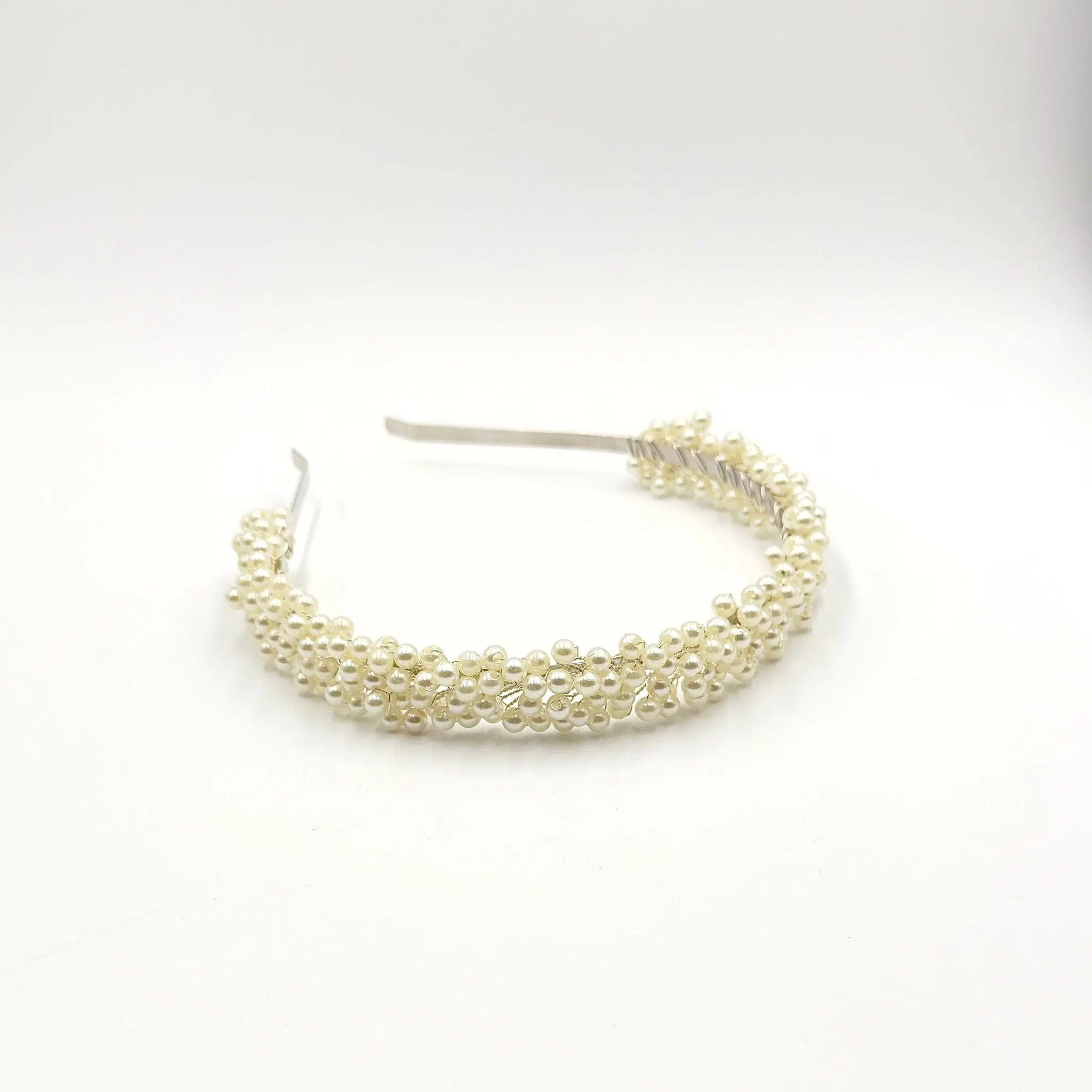 Elegante Perlen Tiara mit Kristallzweigen für Bräute