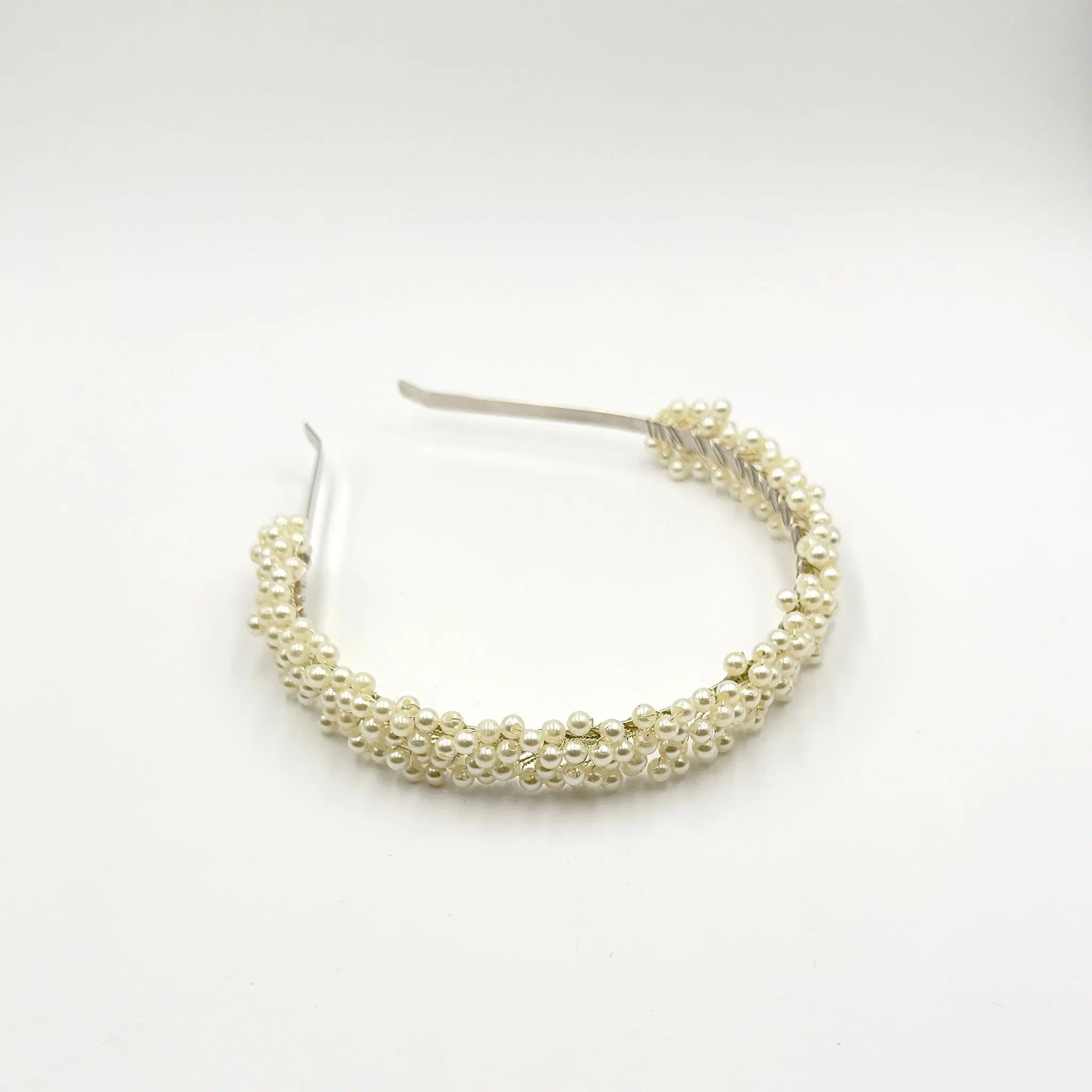 Elegante Perlen Tiara mit Kristallzweigen für Bräute