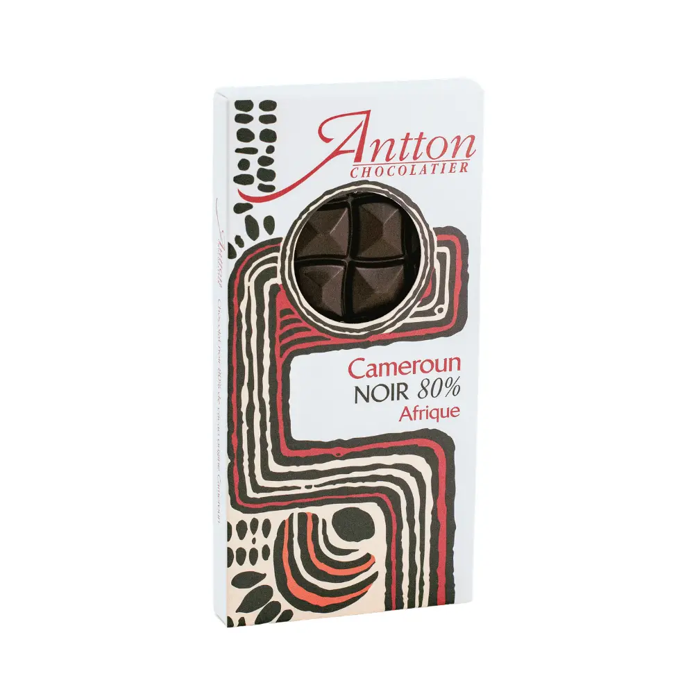 Chocolate bar, origin Cameroon, 80% dark chocolate
