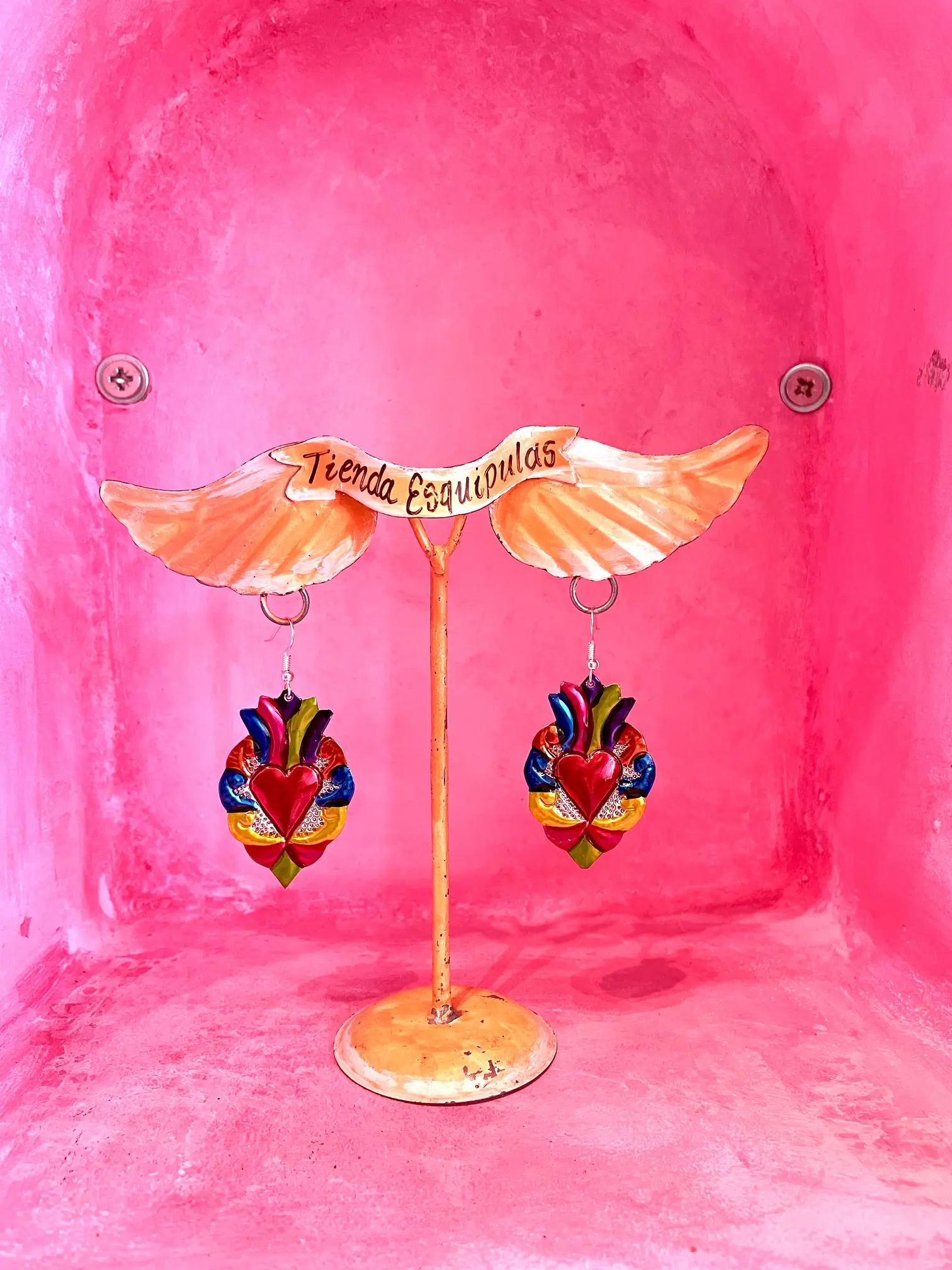 Boucles d'Oreilles Cœur Mexicaines