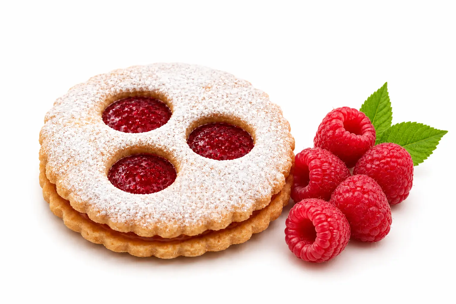 Raspberry-Covered Shortbread Biscuits - carton of 12 bags of 350g