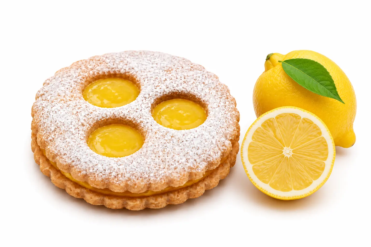 Lemon-Flavored Shortbread Cookies - carton of 12 bags of 350g