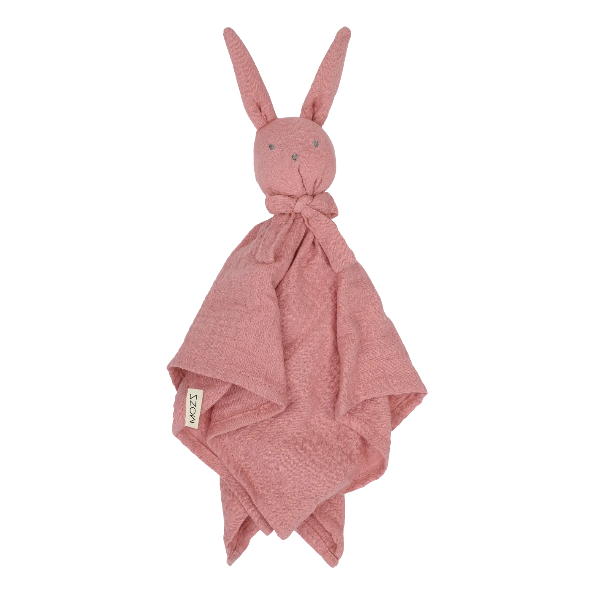 Morbida copertina in mussola con coniglietto - Rosa scuro