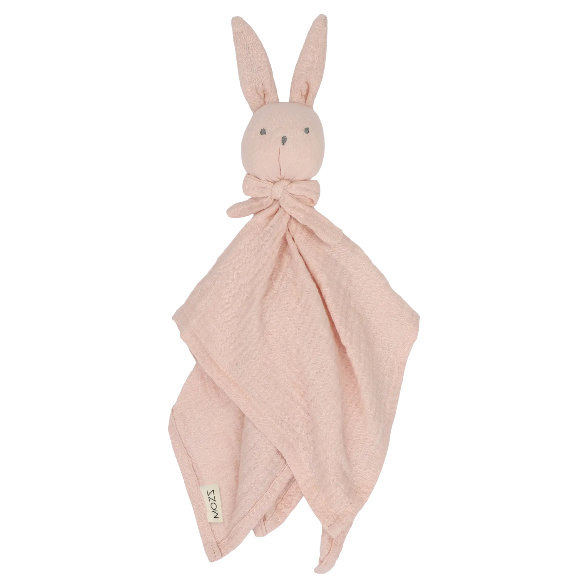 Morbida copertina in mussola con coniglietto - Rosa chiaro