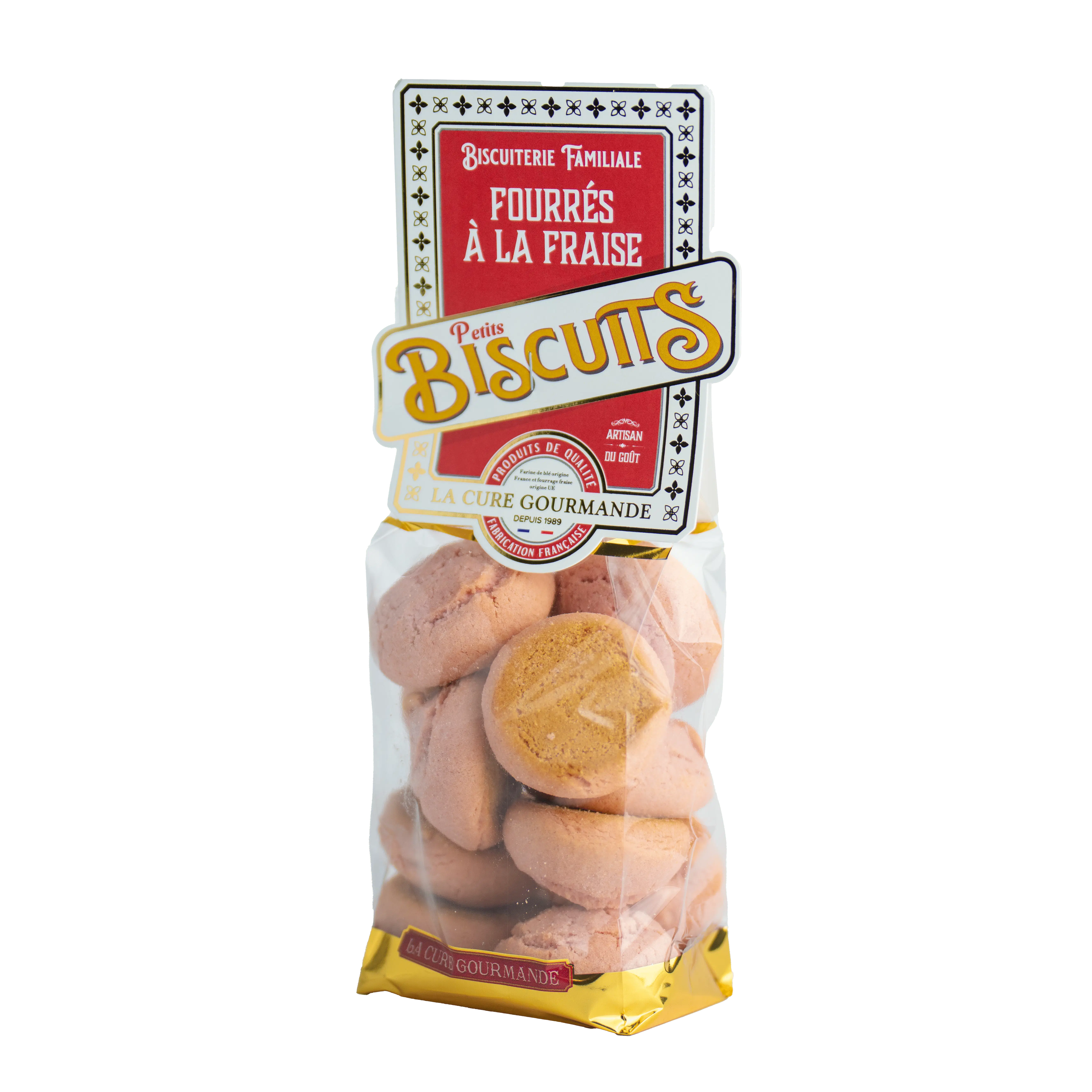 180g bag of strawberry-filled biscuits