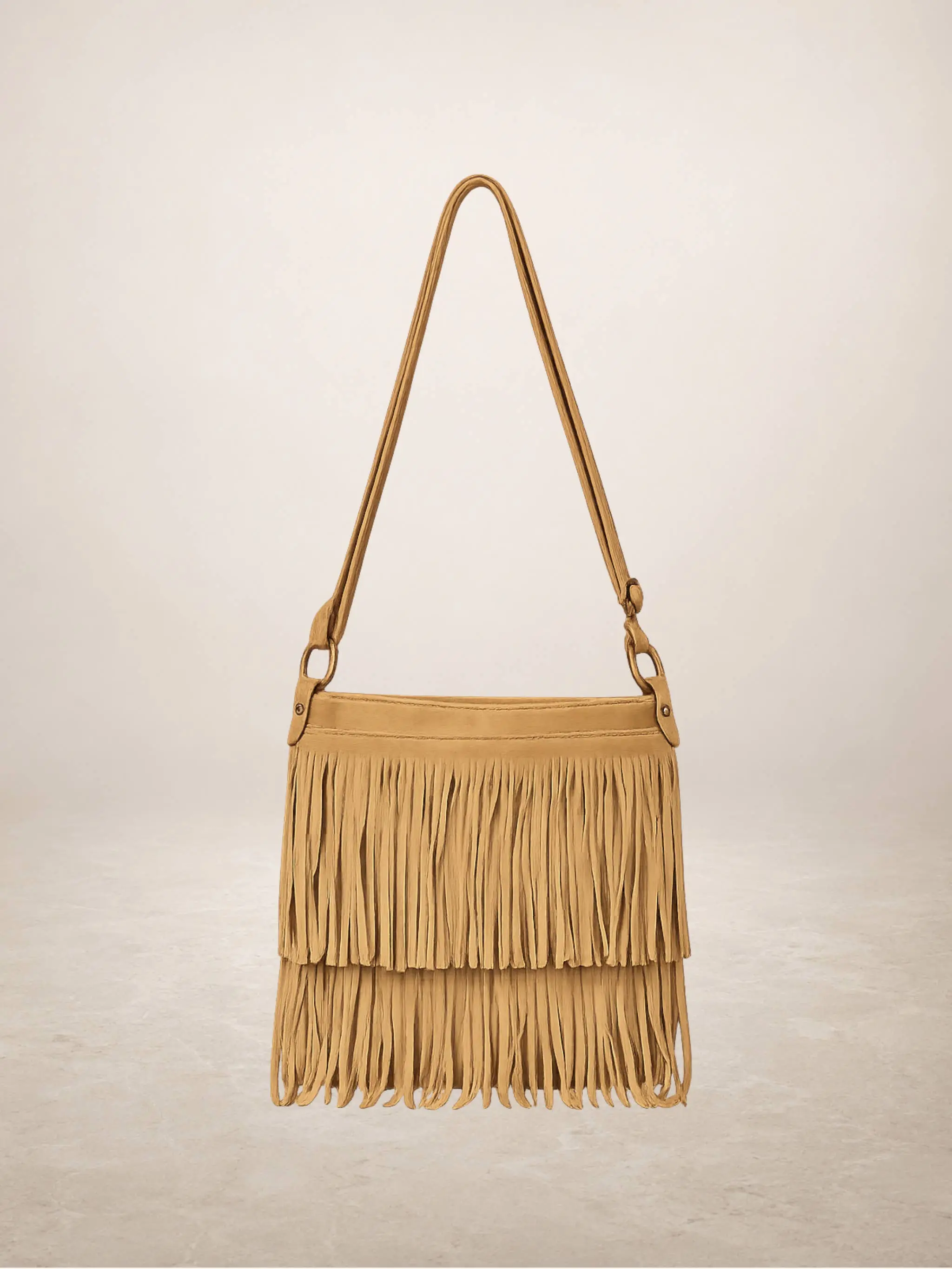CASCADA - Suede Leather Shoulder Bag 220422