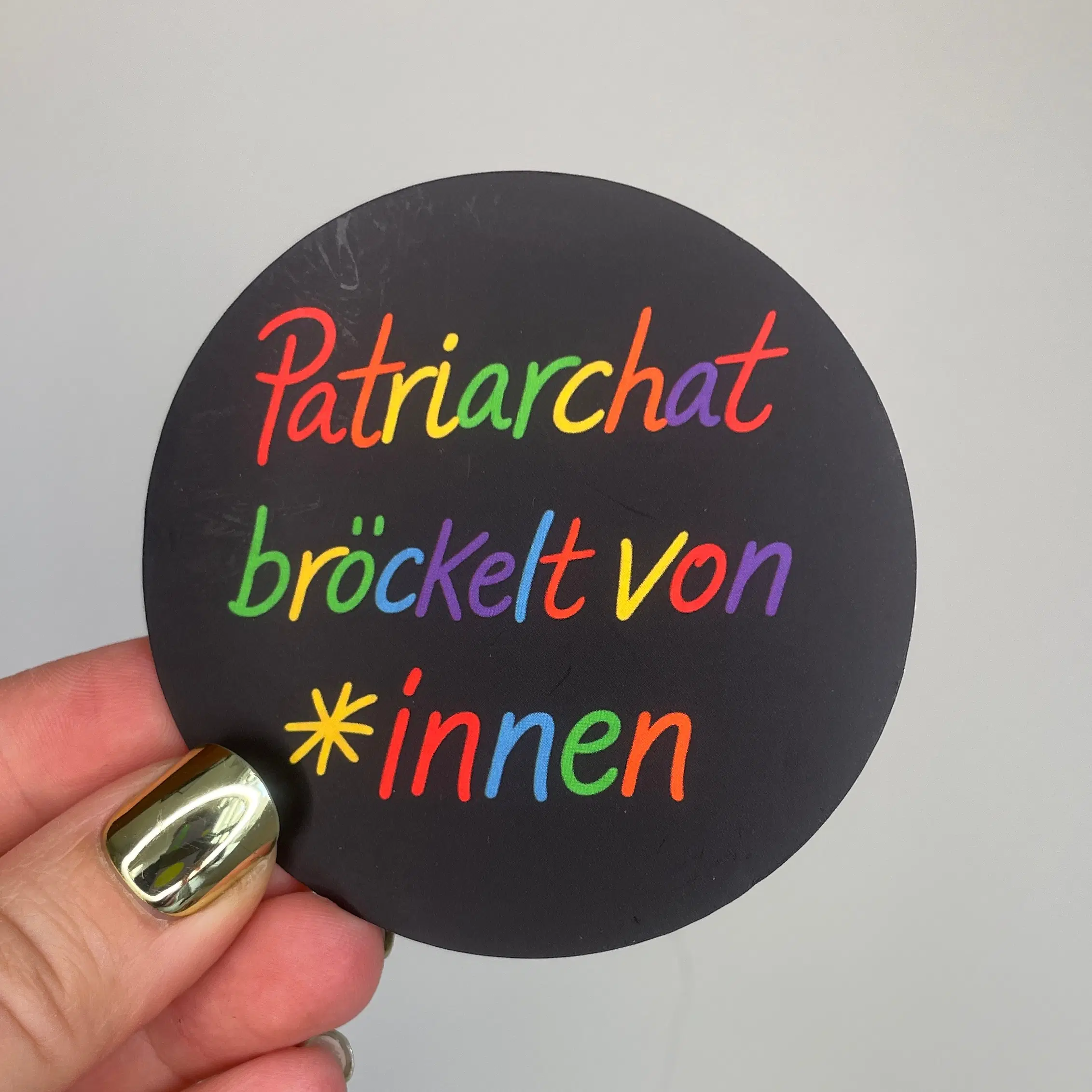 Patriarchy crumbling from within (sticker)