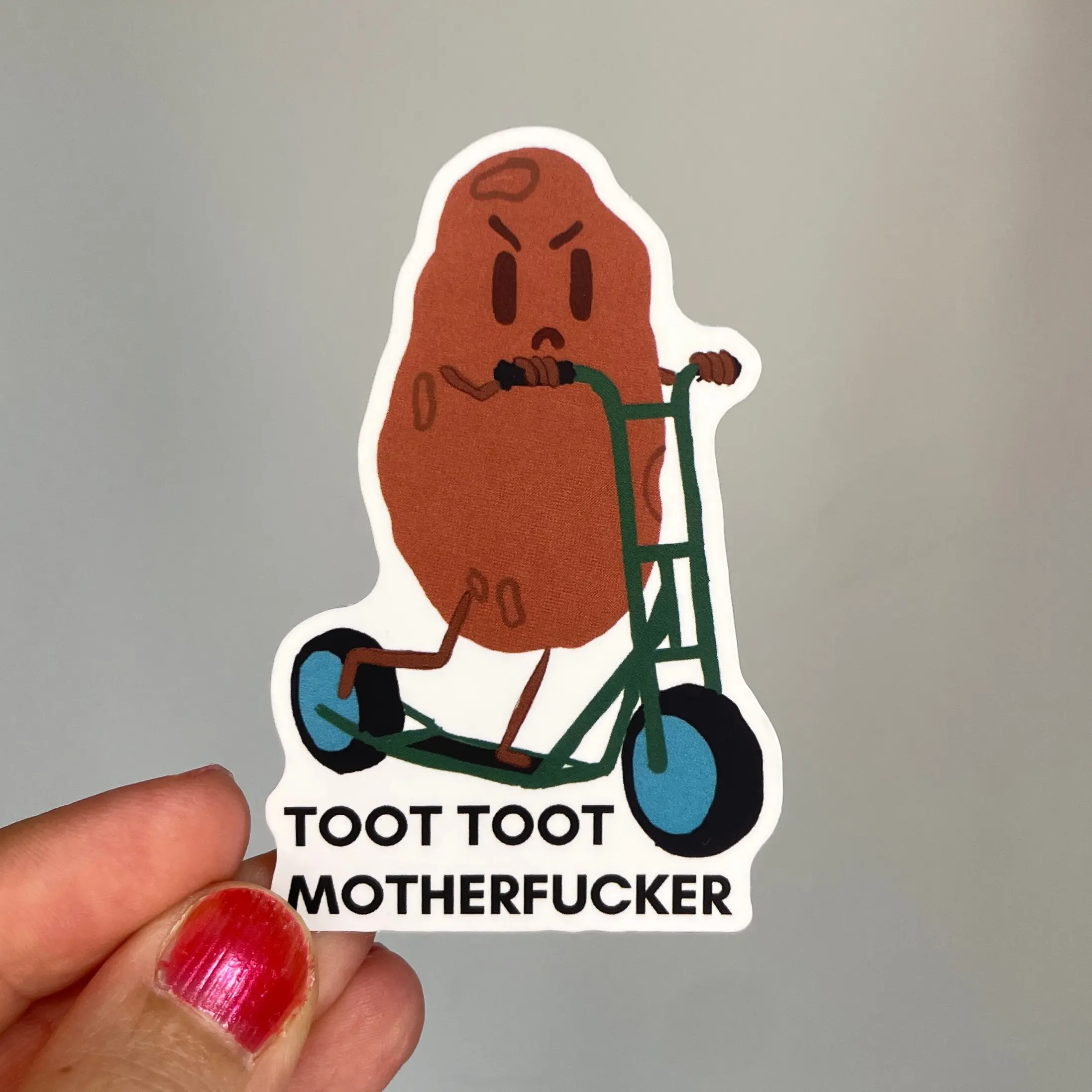 Toot toot sticker