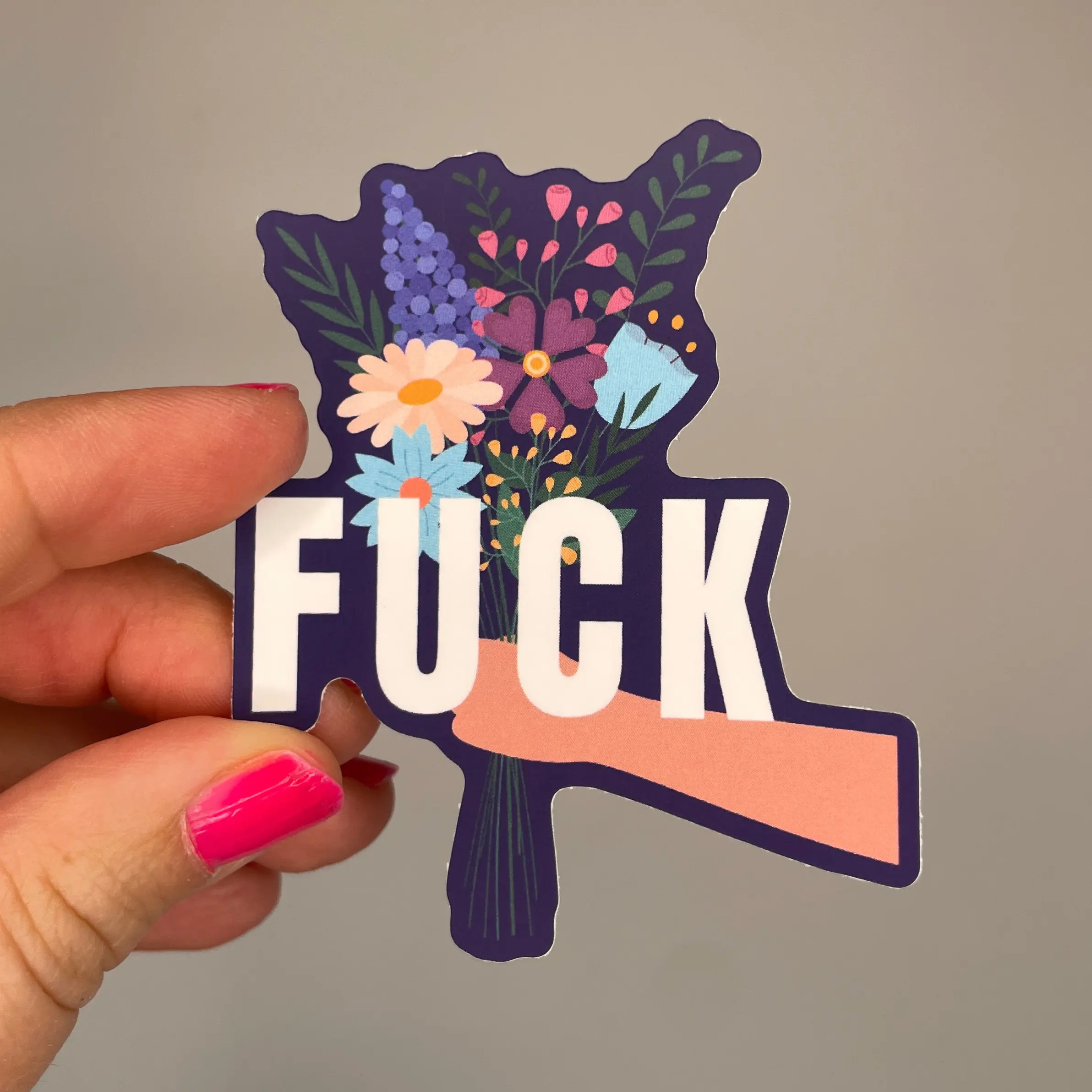 Fuck flowers sticker