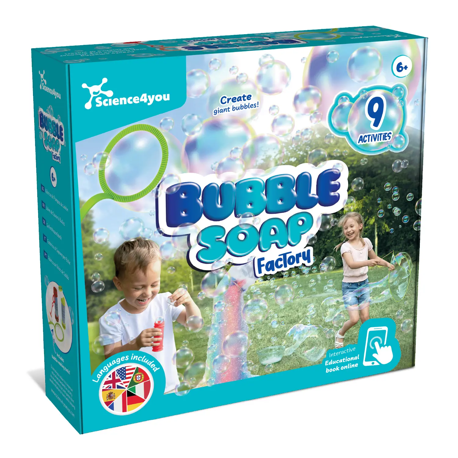 Fabbrica di bolle di sapone - Kit educativo per bambini di 6, 7, 8 e 9 anni