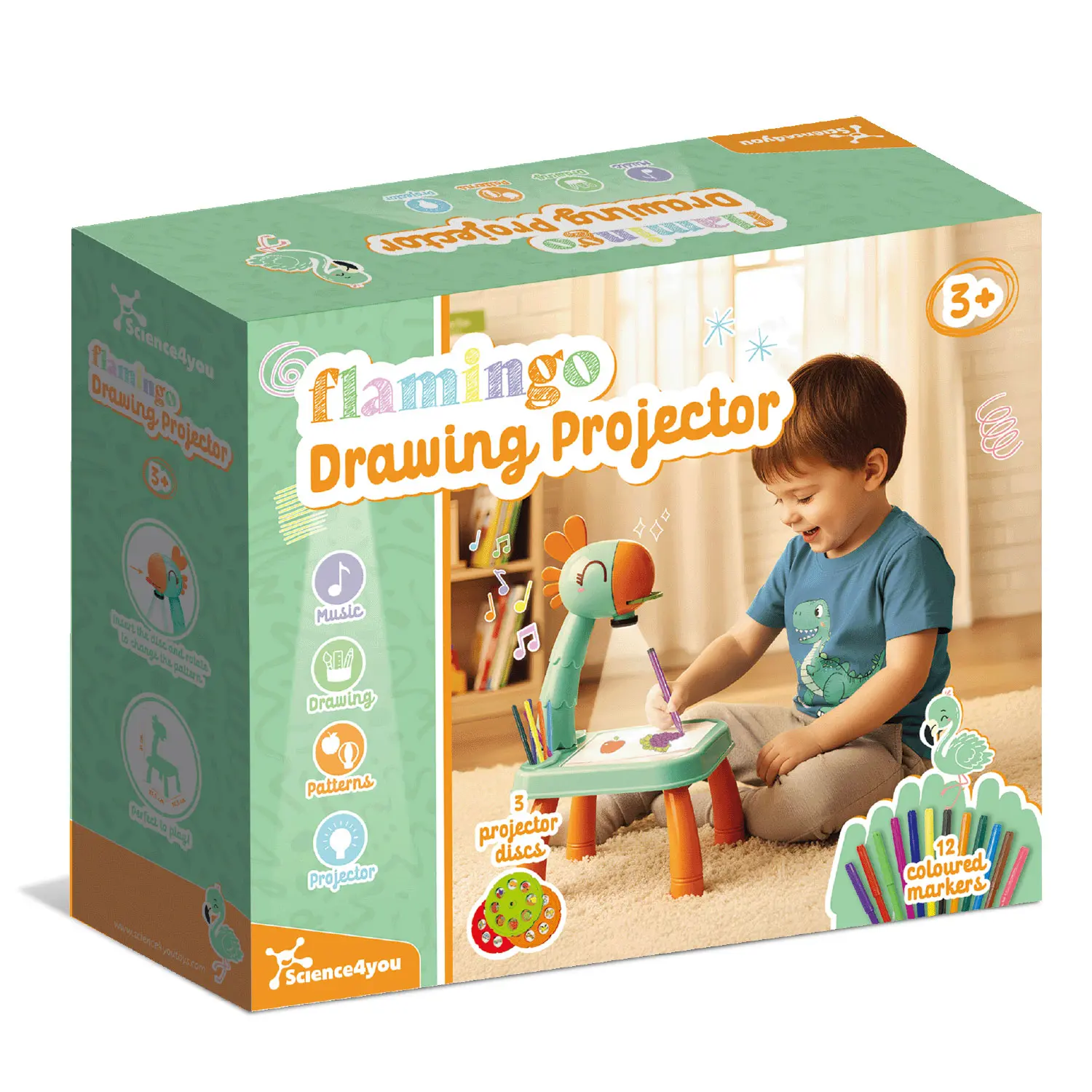 Flamingo Projector Table Baby Games 2 3 4 5 years old