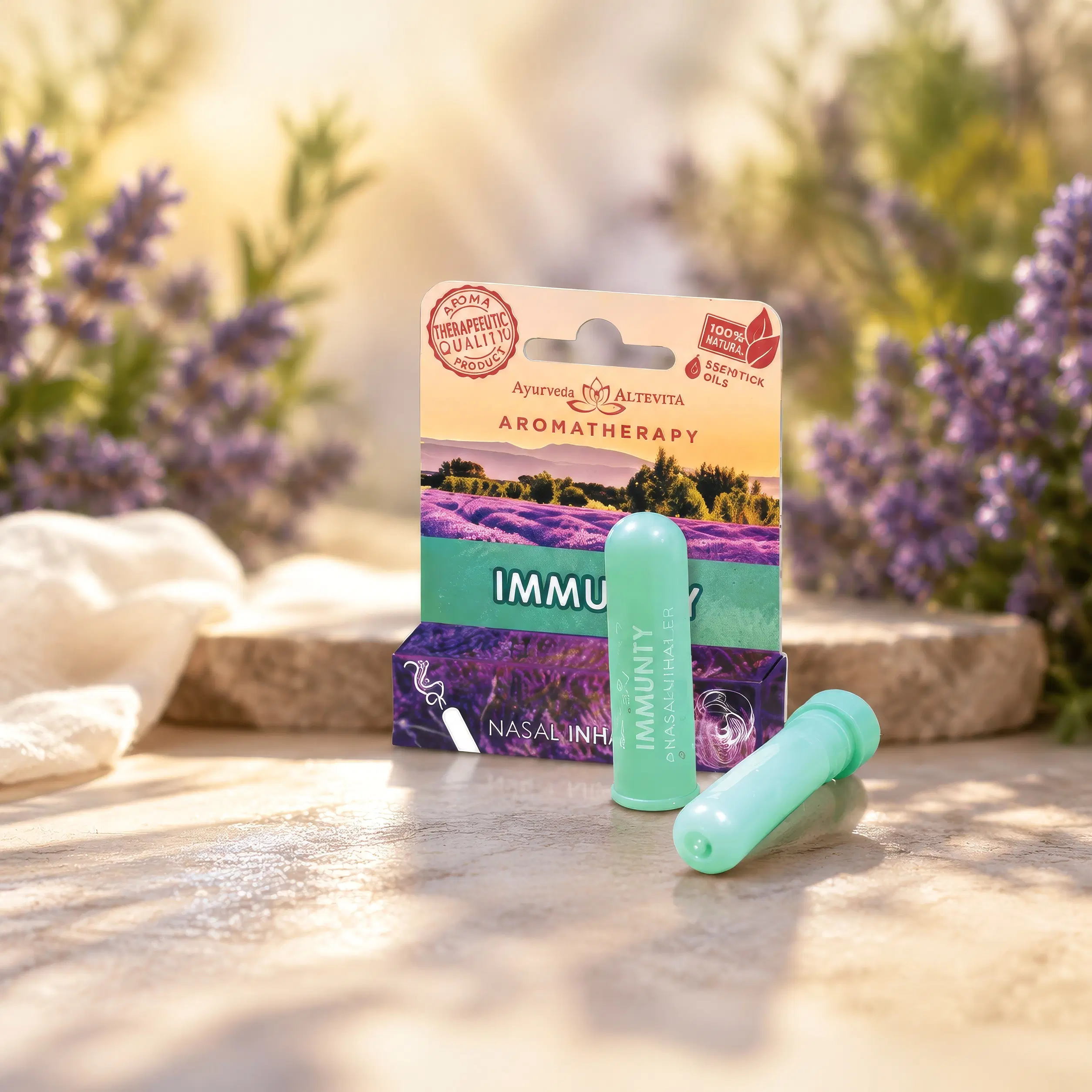 Inhalador nasal Altevita 100% aceites esenciales para la inmunidad, 1 unidad.
