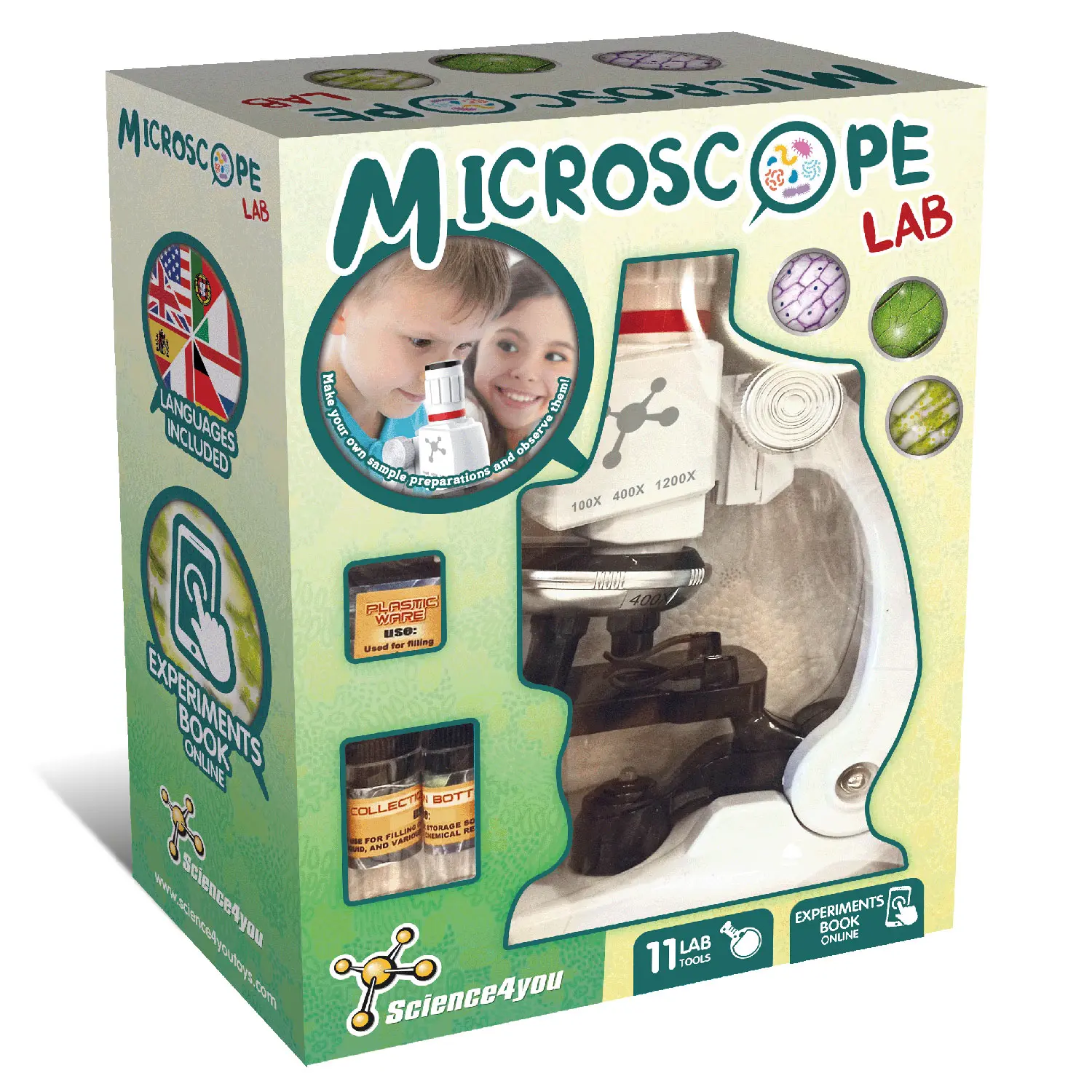 Microscopio per bambini, giocattolo educativo per bambini dai 6 anni in su.